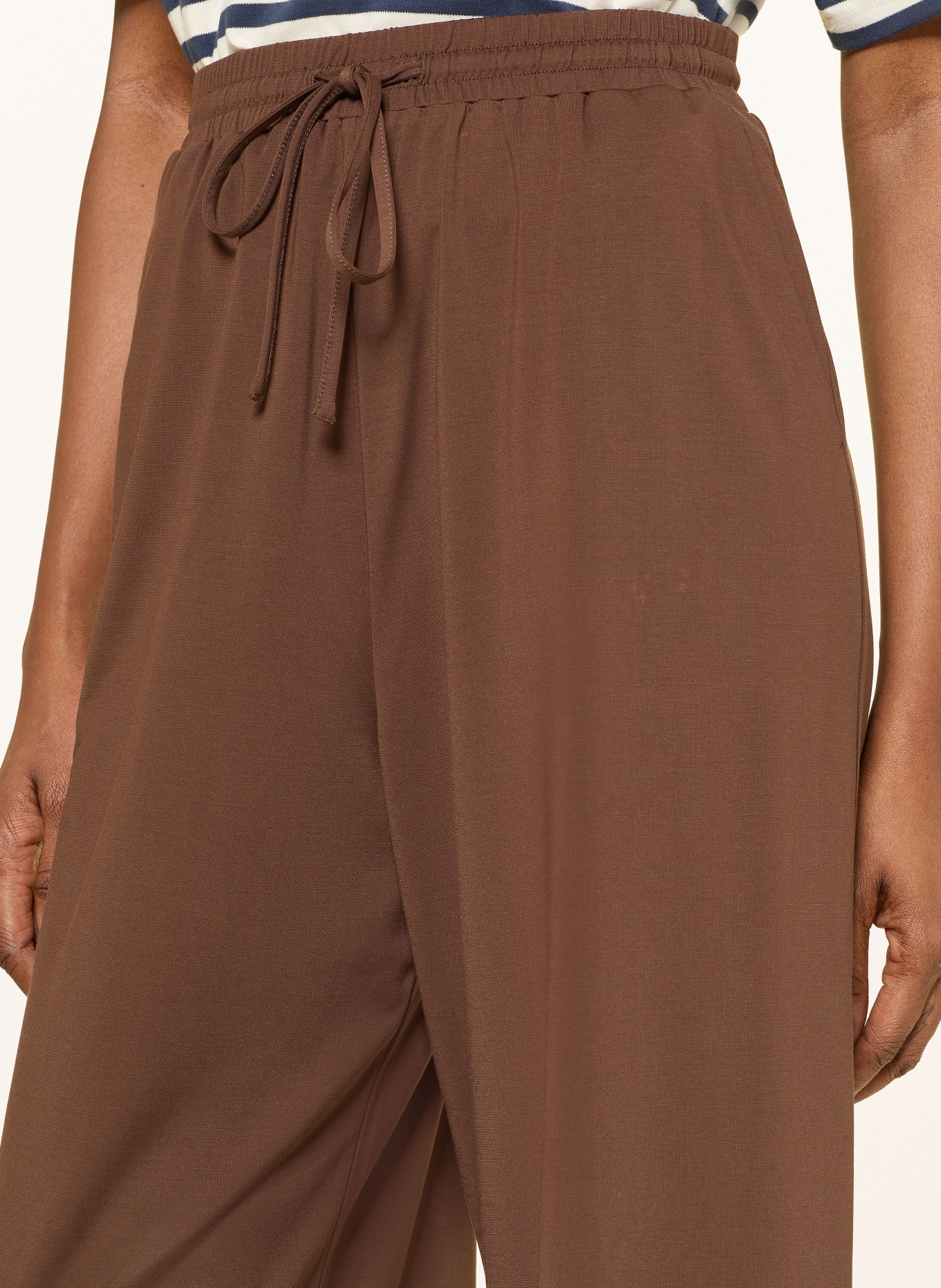 WEEKEND Max Mara Spodnie 7/8 MODICO z dżerseju: BRĄZOWY