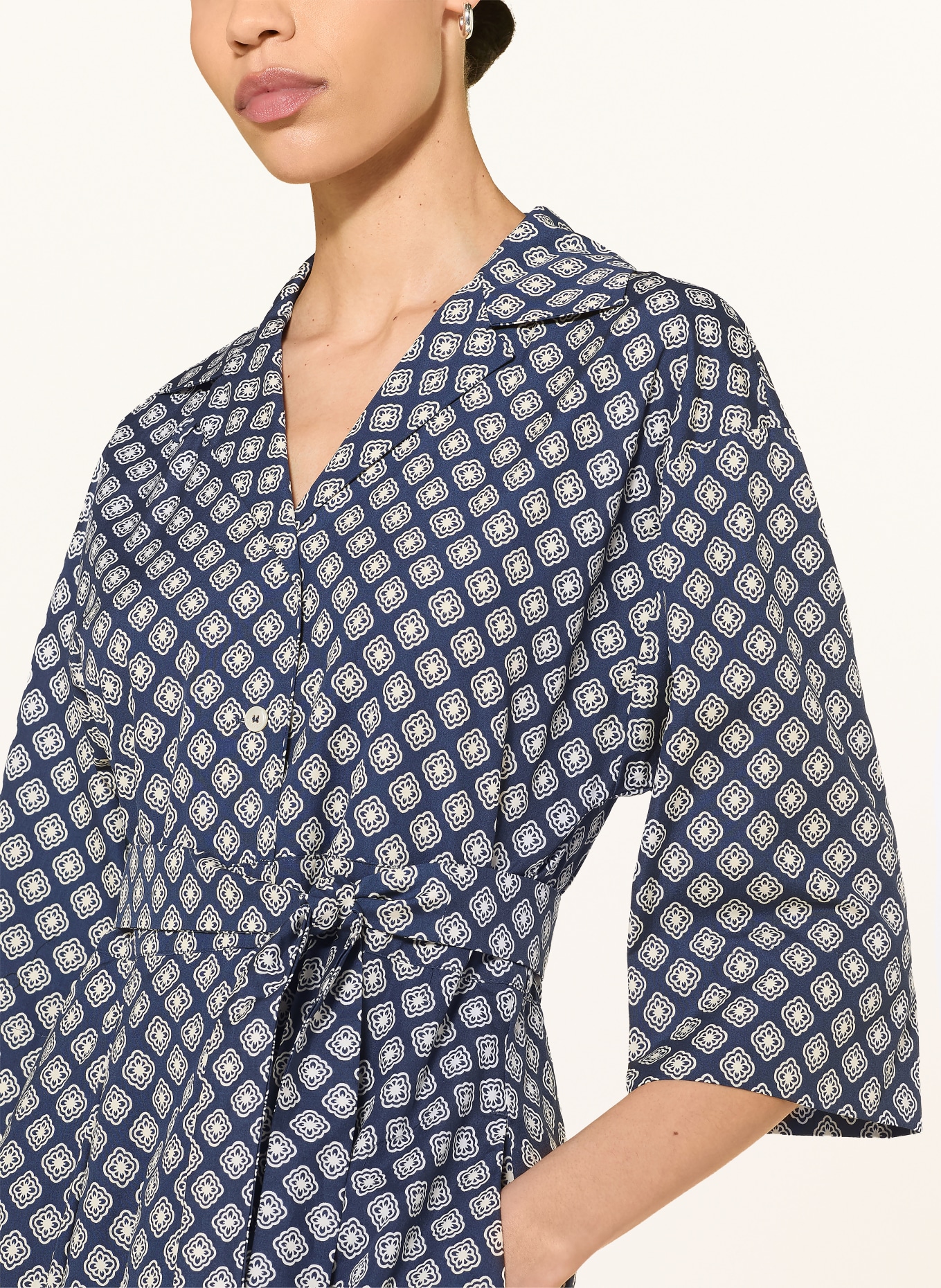 WEEKEND Max Mara Jurk UNIGENO: DONKERBLAUW / BEIGE