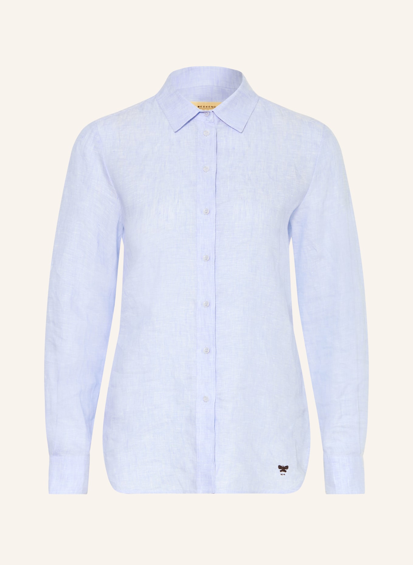 WEEKEND Max Mara WERNER-overhemdblouse van linnen: LICHTBLAUW