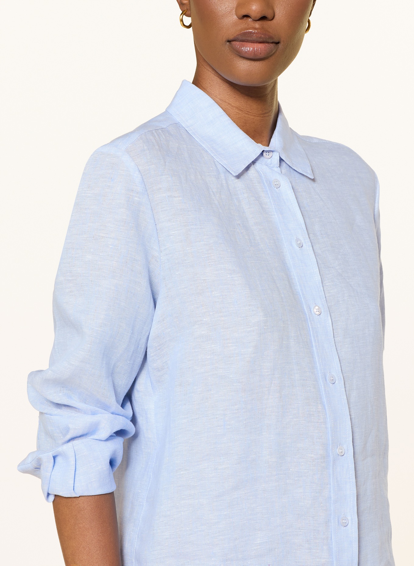 WEEKEND Max Mara WERNER-overhemdblouse van linnen: LICHTBLAUW