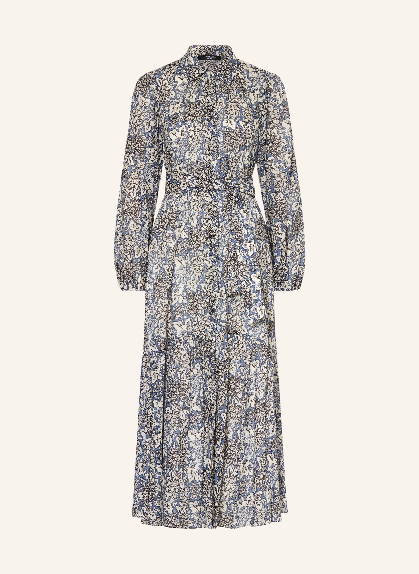 WEEKEND Max Mara OBOLI shirt dress: BLUE / WHITE / BLACK