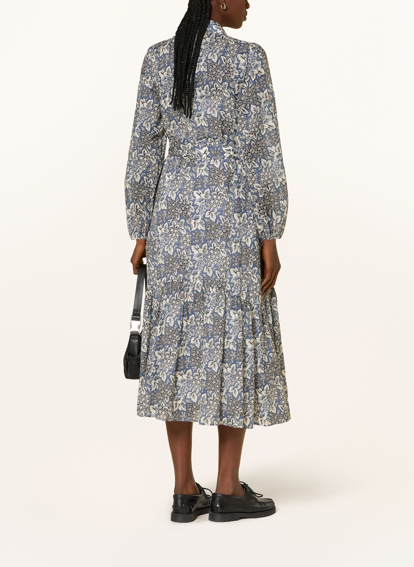 WEEKEND Max Mara OBOLI shirt dress: BLUE / WHITE / BLACK