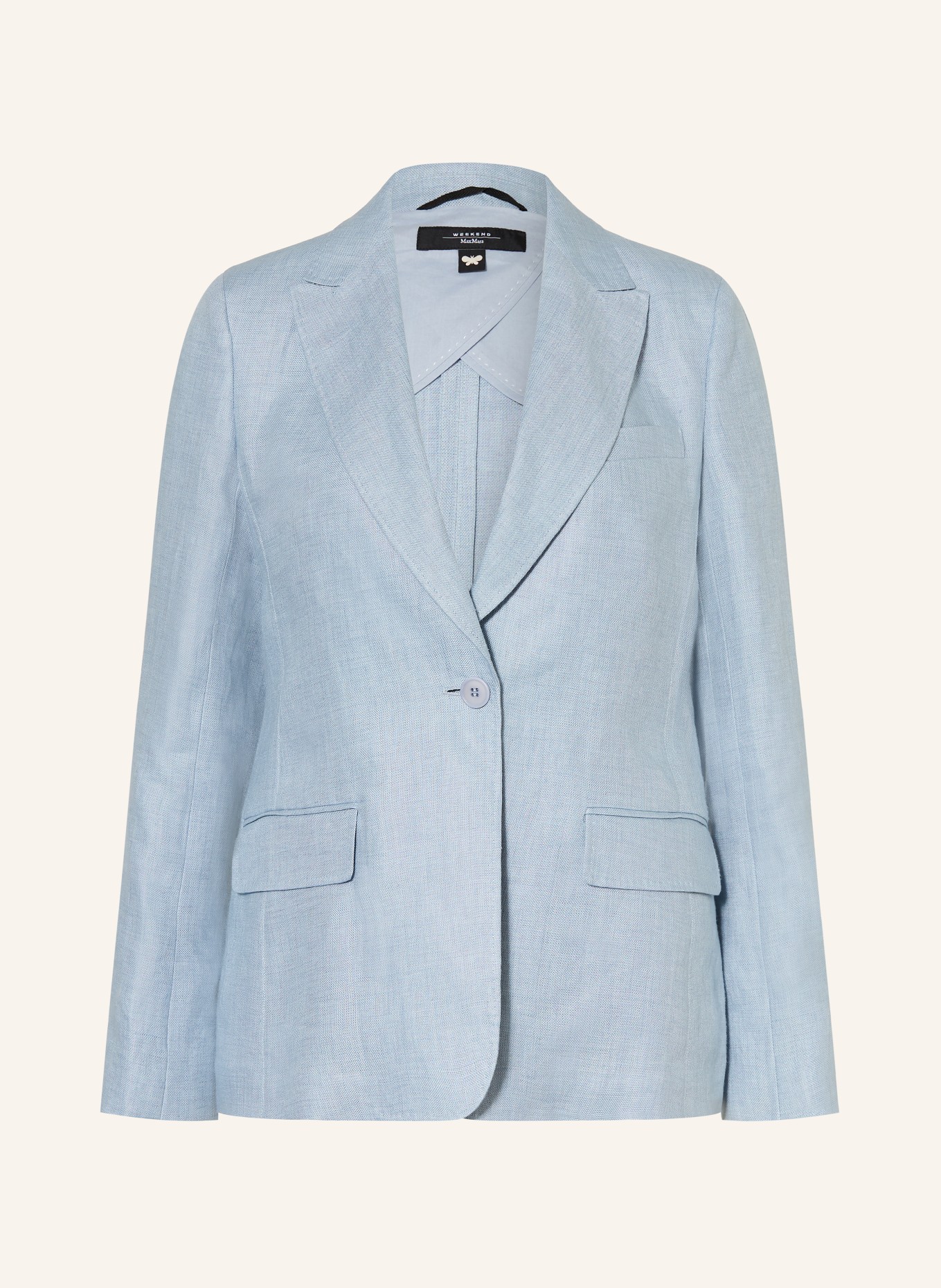 WEEKEND Max Mara Blazer en lin NALUT: BLEU CLAIR