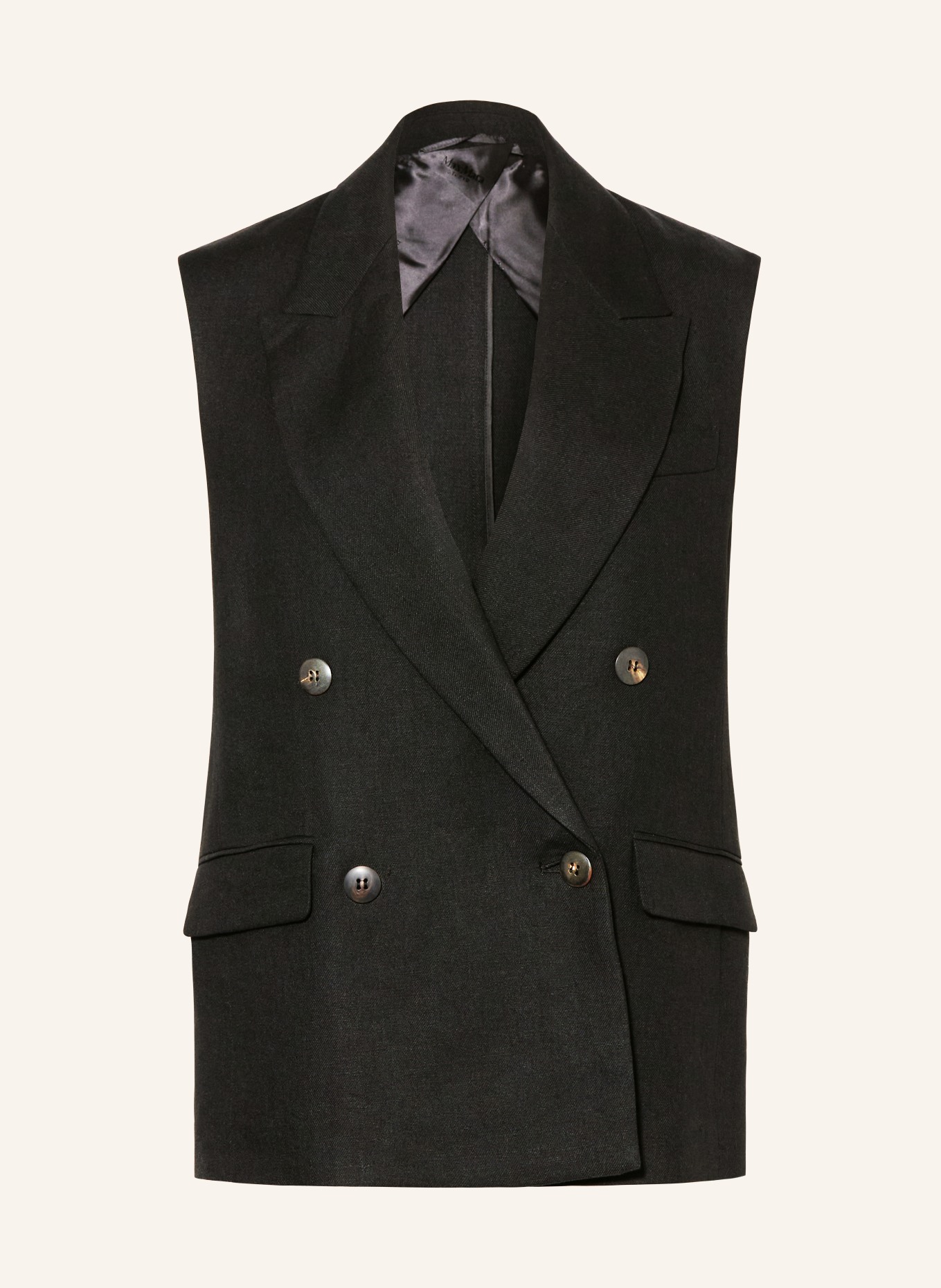 Max Mara STUDIO AIA-blazervest: ZWART