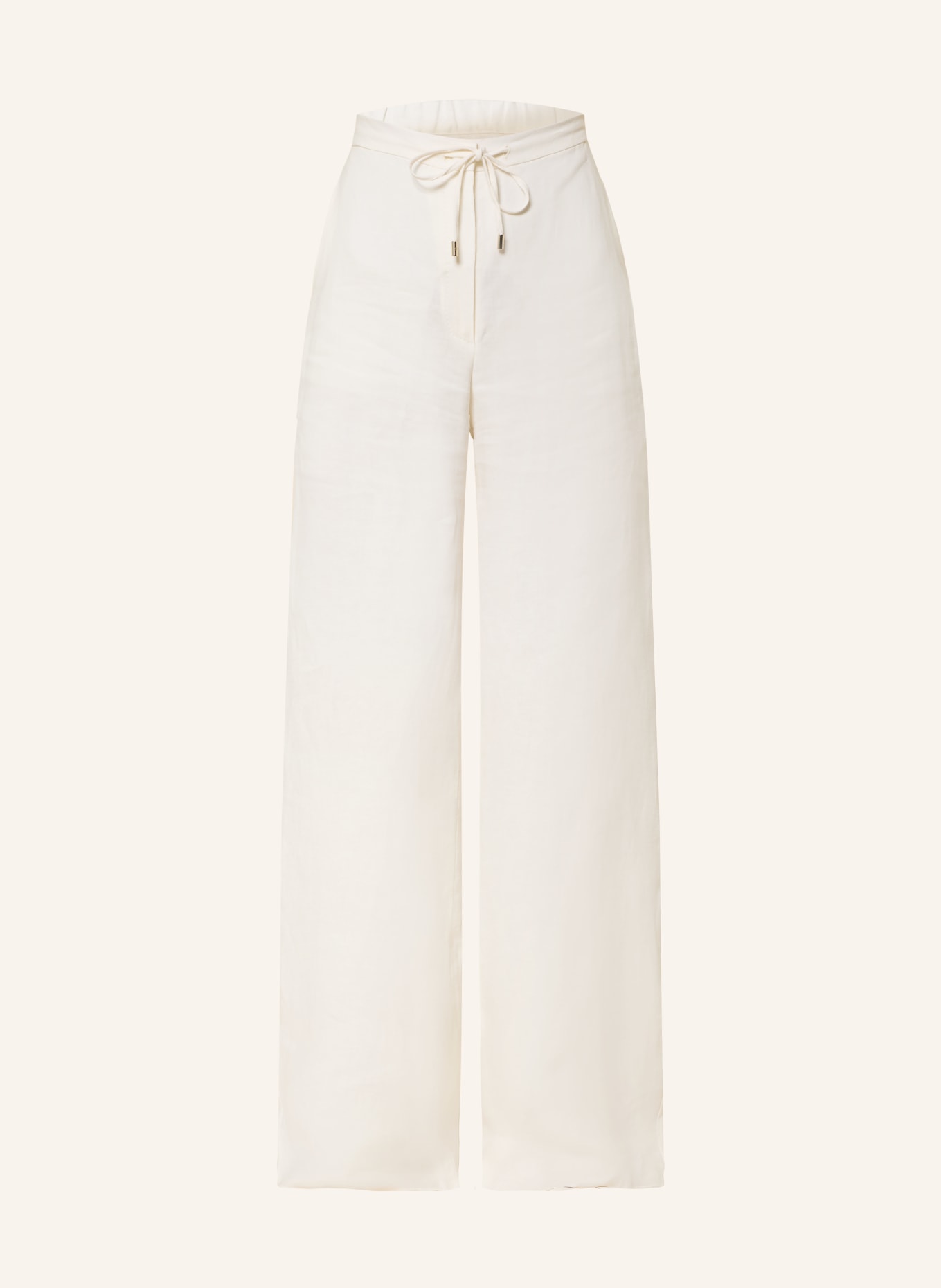 Max Mara STUDIO Spodnie z lnu PELOTA: ECRU