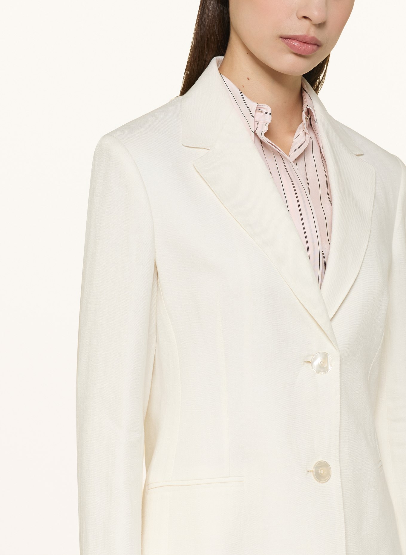 Max Mara STUDIO Linen Blazer MSTBELLO: ECRU