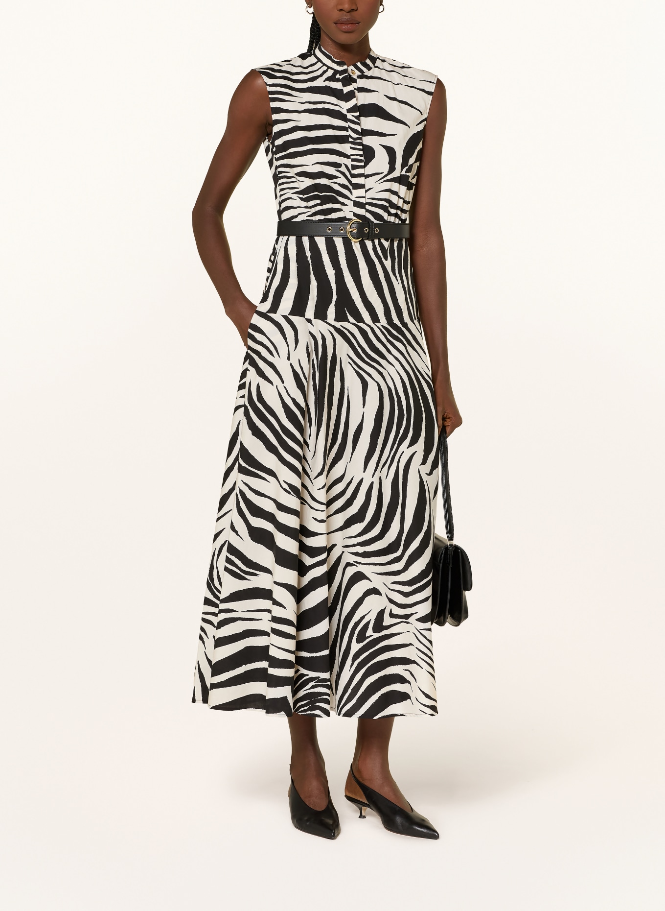 Max Mara STUDIO WEST dress: LIGHT GRAY / BLACK