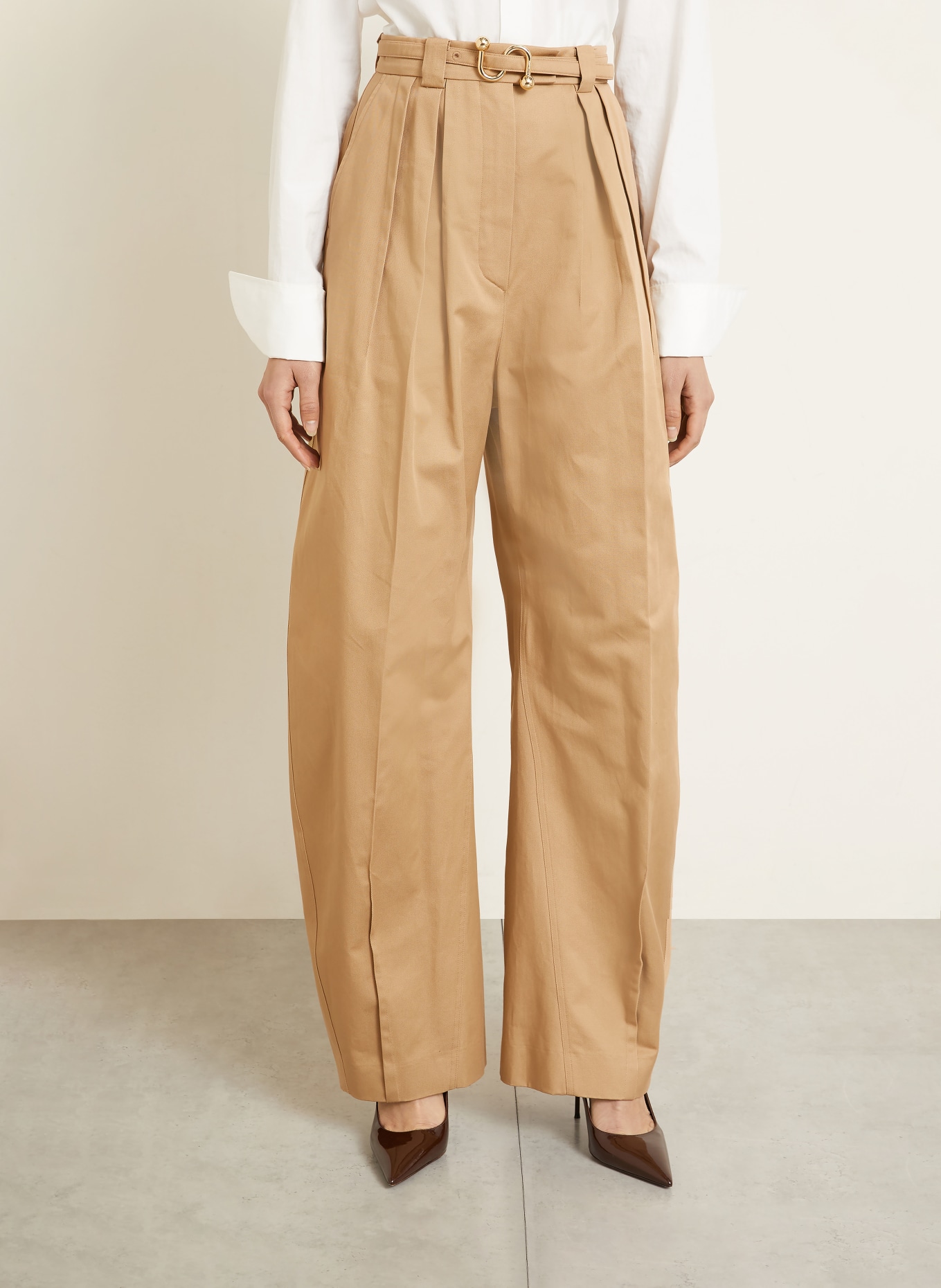 SPORTMAX Barrel-jeans IDONEO: 002 BISCUIT