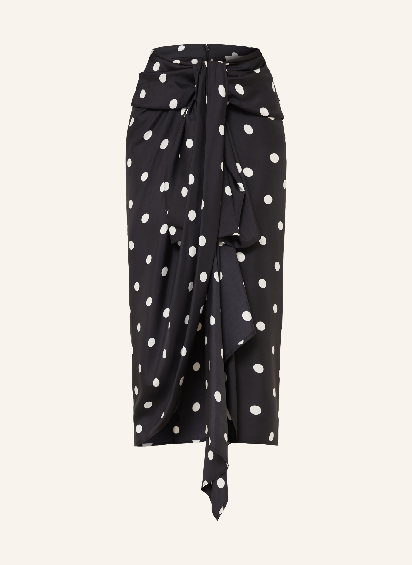 SPORTMAX Seidenrock GENTILE: SCHWARZ / WEISS