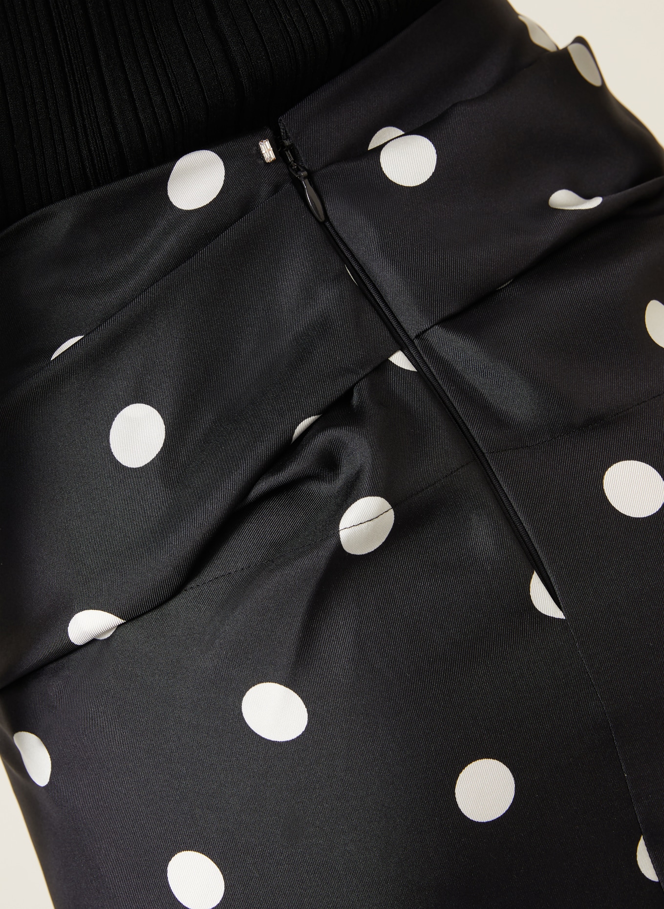 SPORTMAX Seidenrock GENTILE: SCHWARZ / WEISS