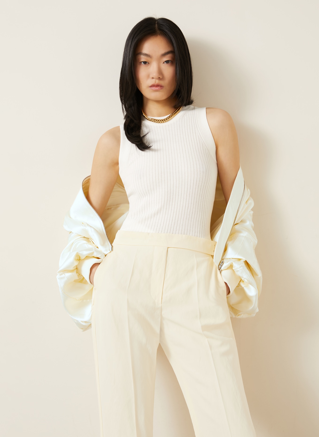 SPORTMAX Gebreide top TIONE: CRÈME