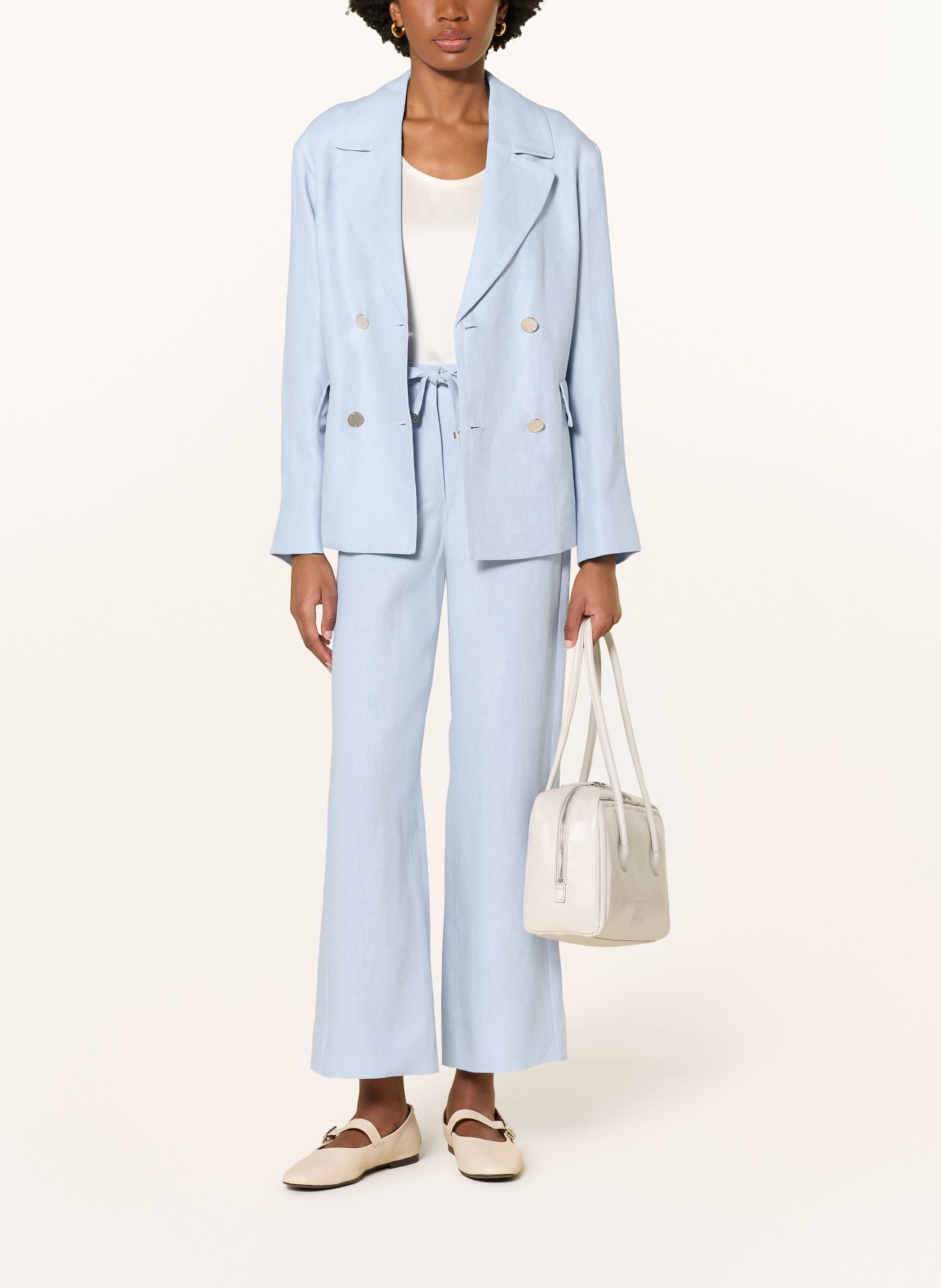 S Max Mara Leinen-Culotte AMEDEA: HELLBLAU