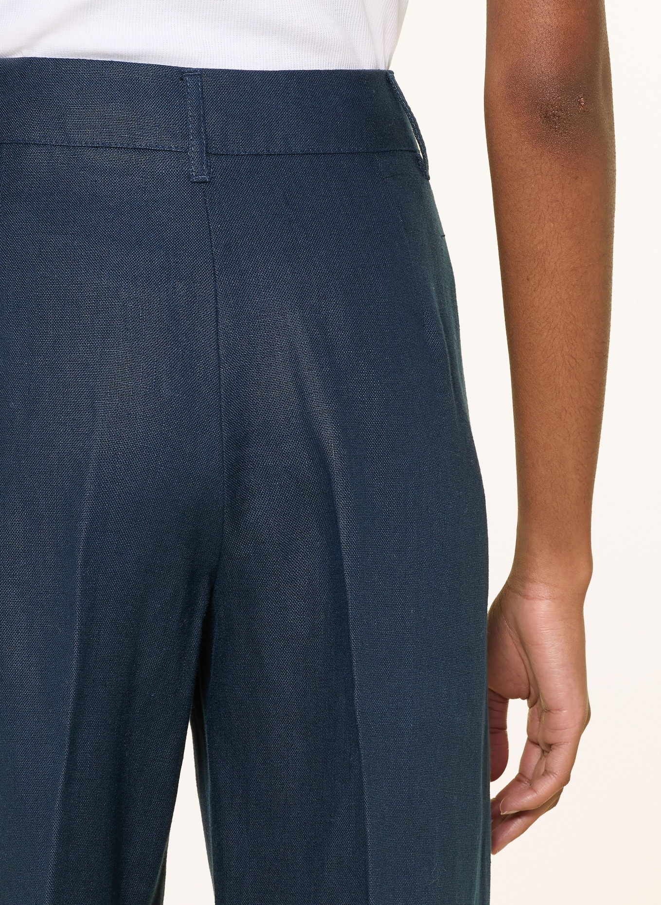 S Max Mara Marlenehose ANSELMO aus Leinen: DUNKELBLAU