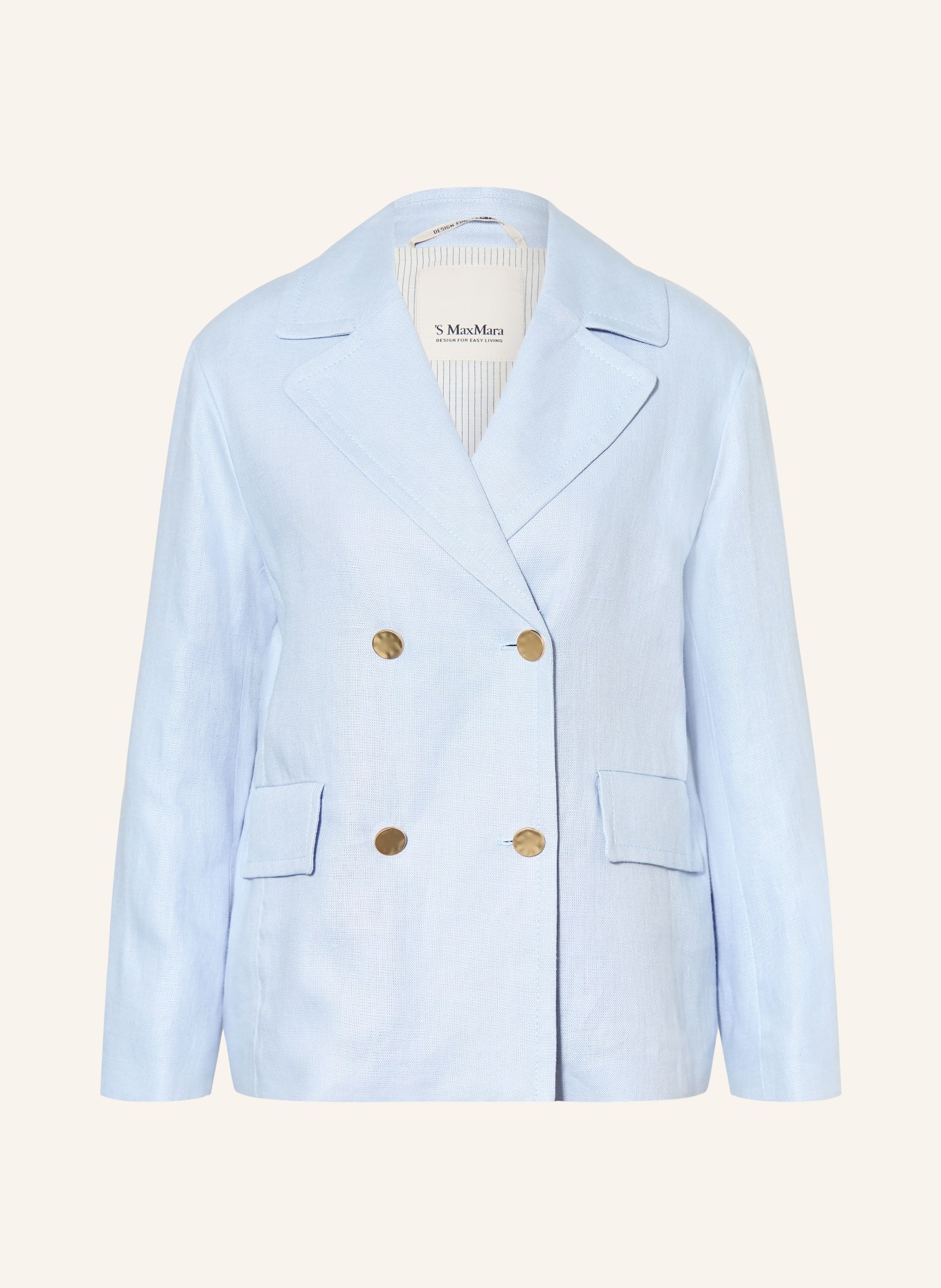 S Max Mara Leinenblazer AVENUE: HELLBLAU