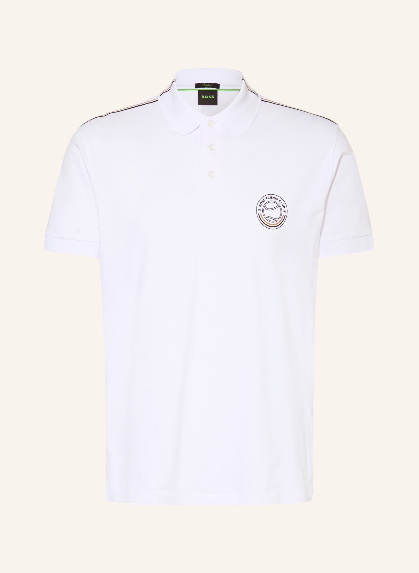 BOSS Piqué Polo Shirt: WHITE