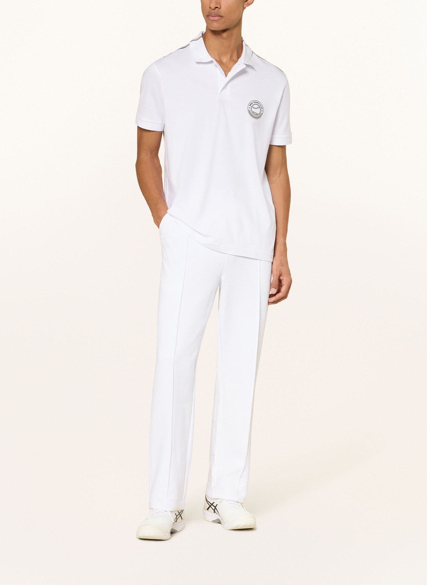 BOSS Piqué Polo Shirt: WHITE