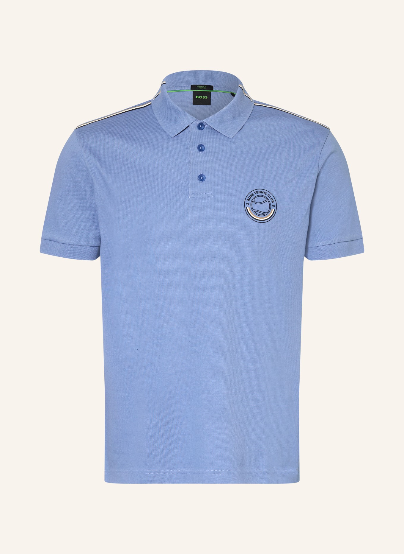 BOSS Piqué Polo Shirt: LIGHT BLUE