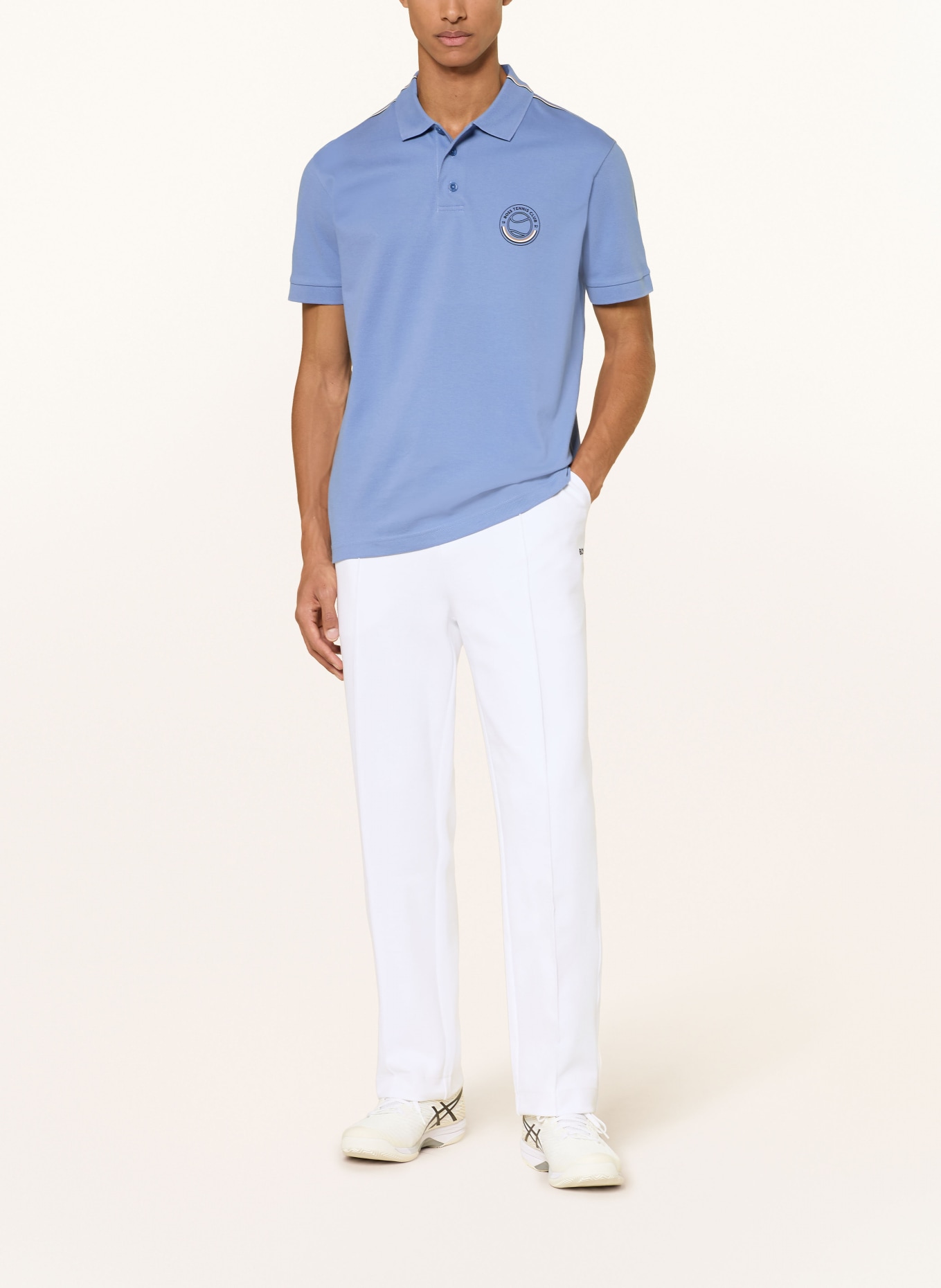 BOSS Piqué Polo Shirt: LIGHT BLUE