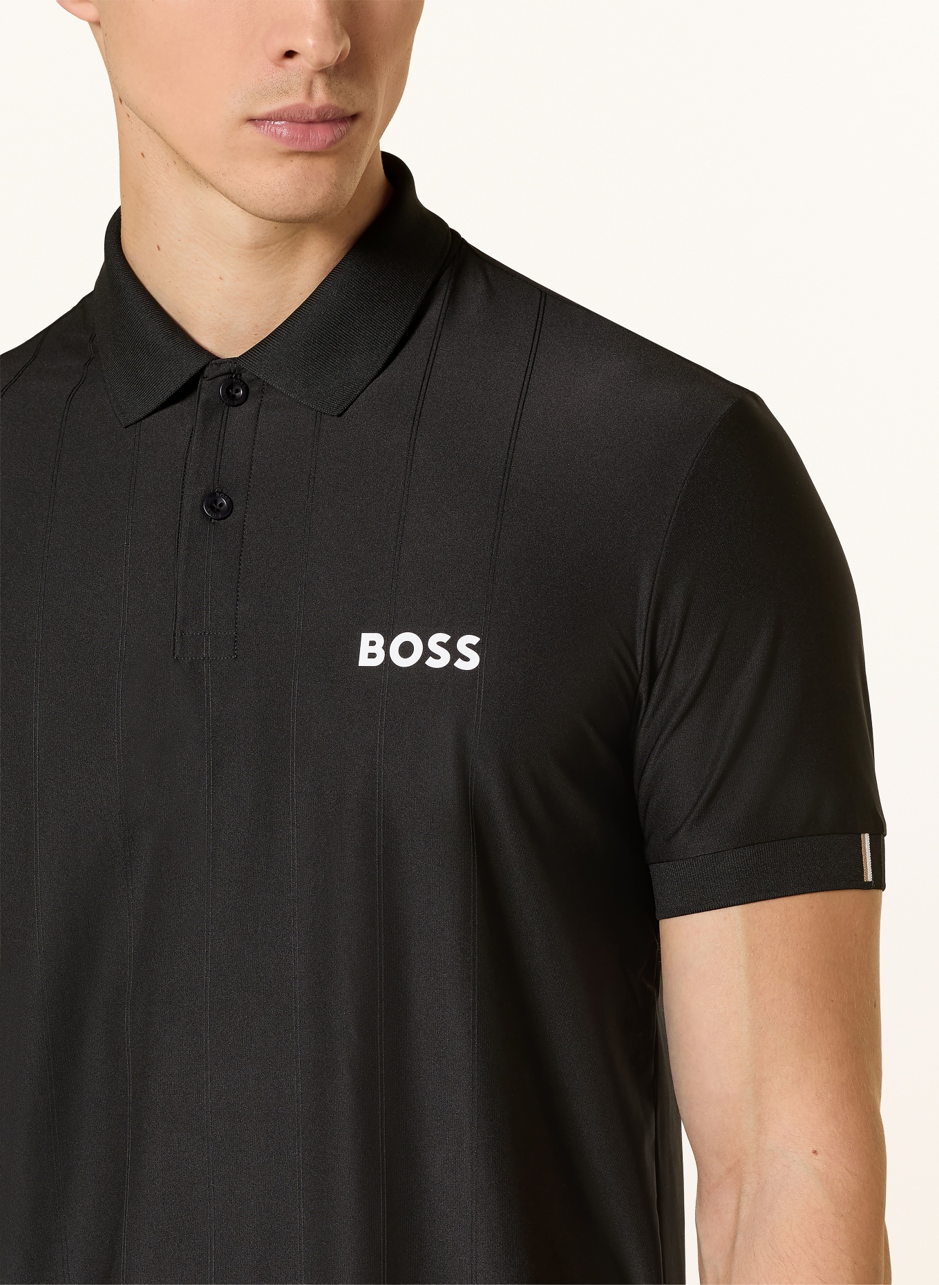 BOSS Functional polo shirt: BLACK