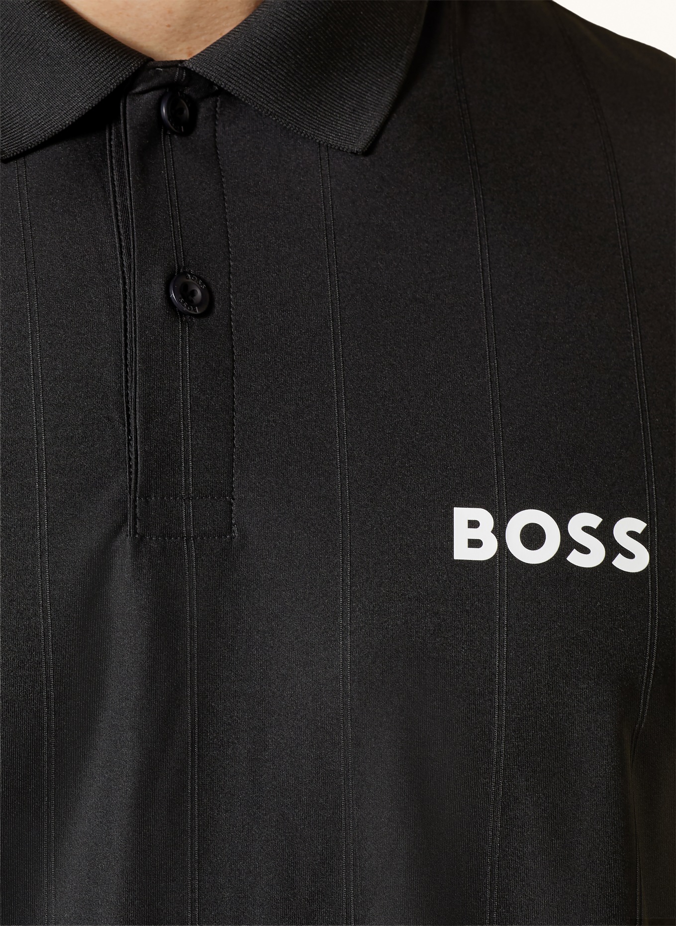 BOSS Functional polo shirt: BLACK