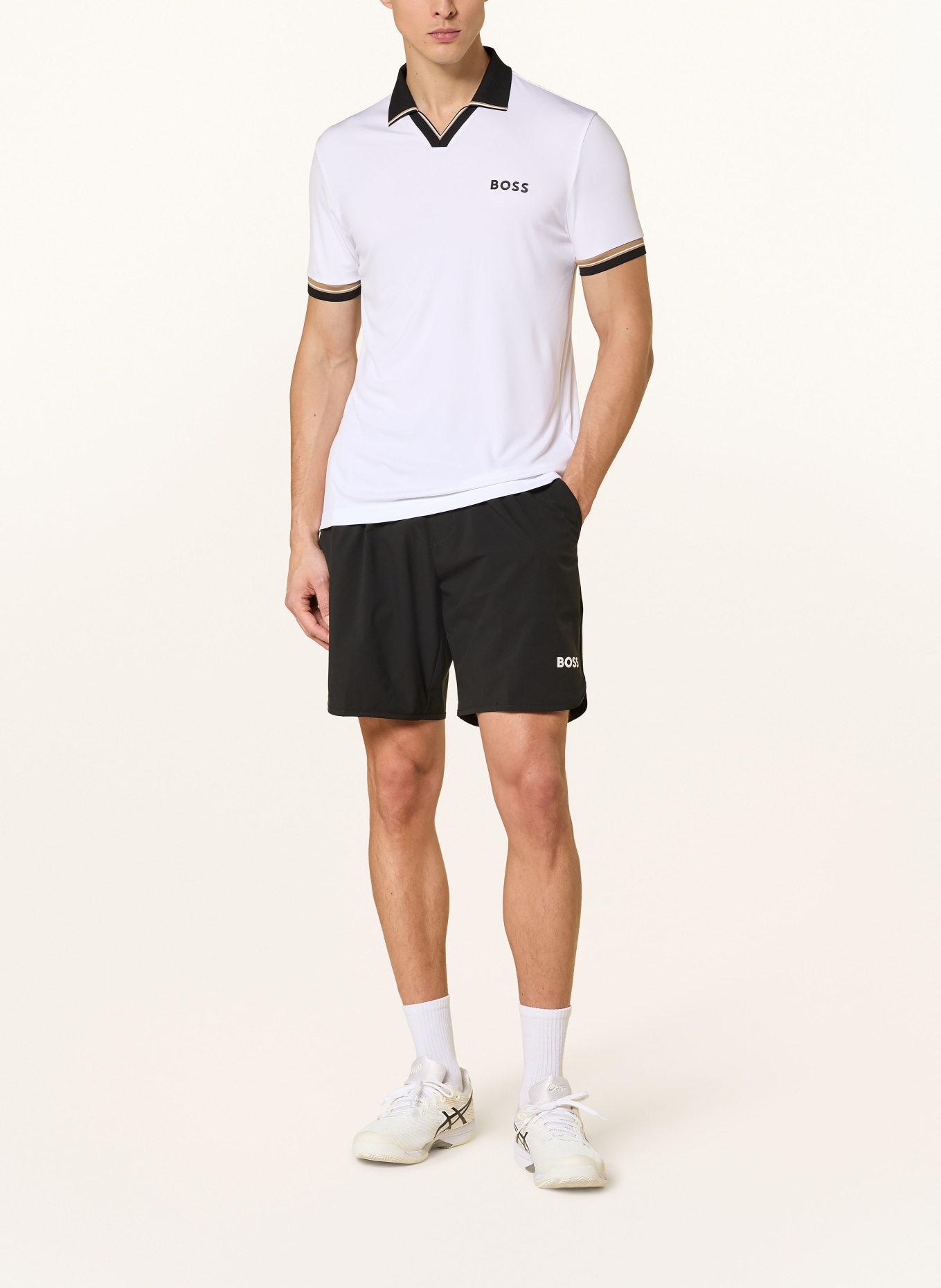 BOSS Functional polo shirt: WHITE
