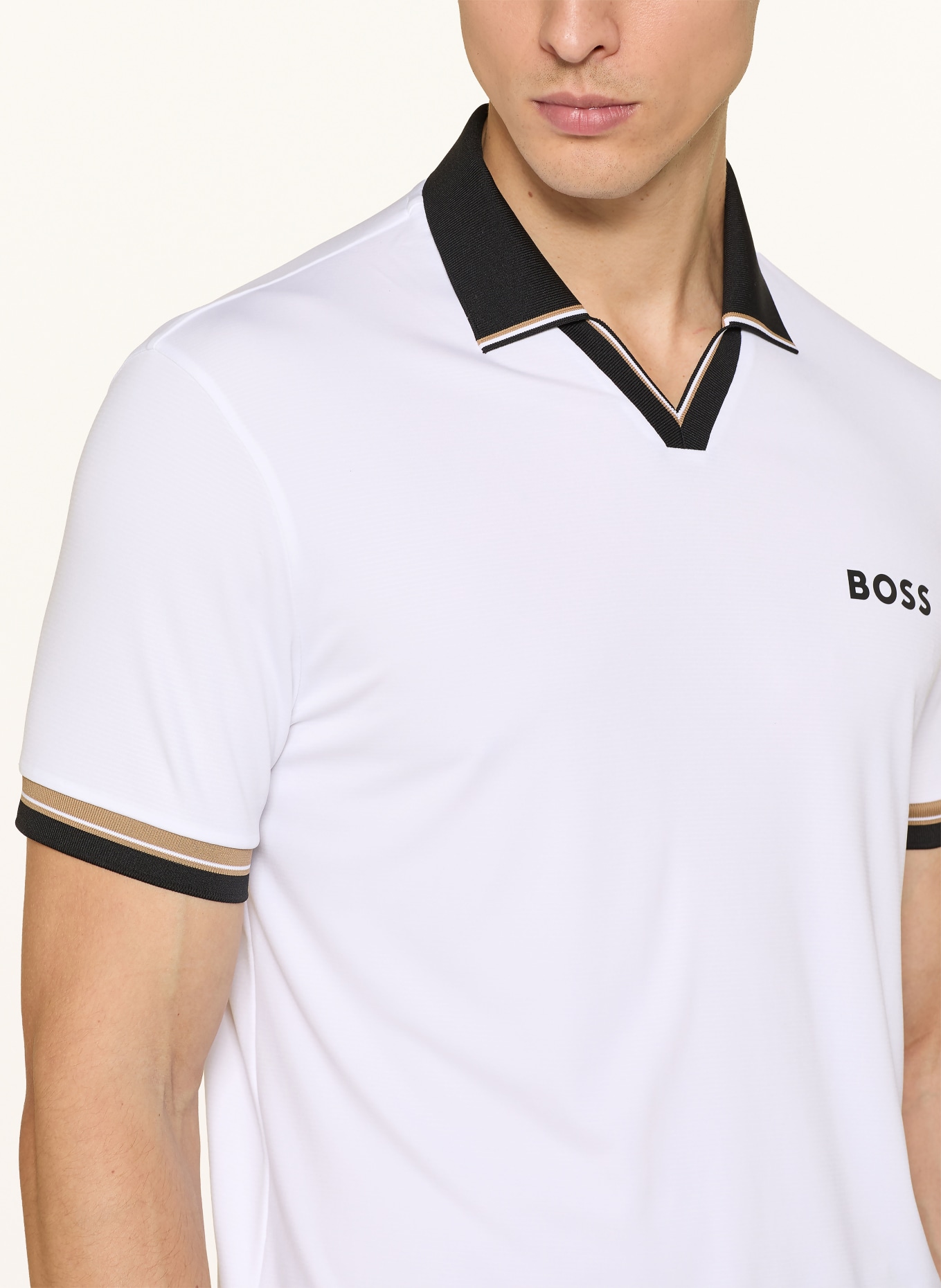 BOSS Functional polo shirt: WHITE