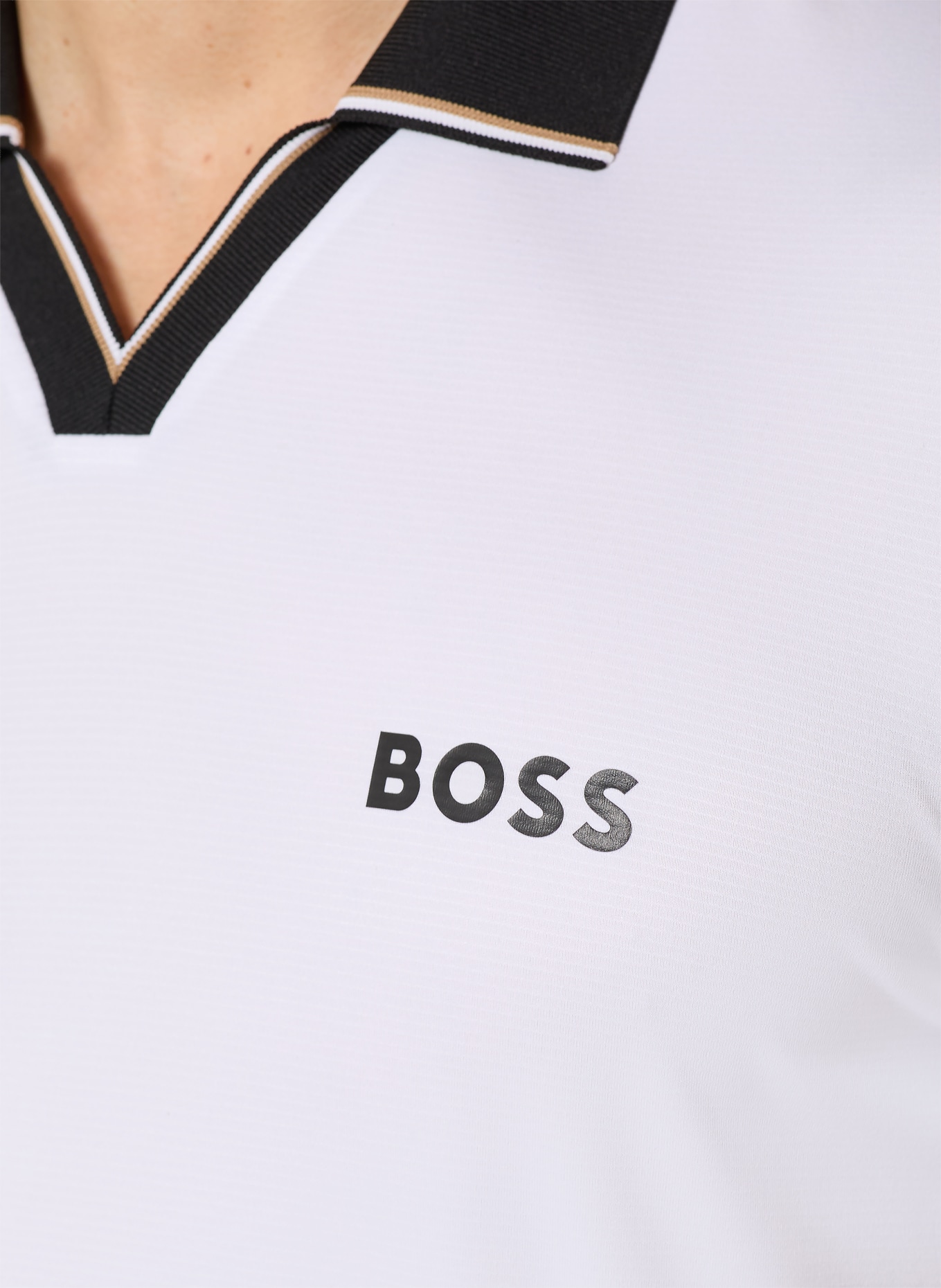 BOSS Functional polo shirt: WHITE