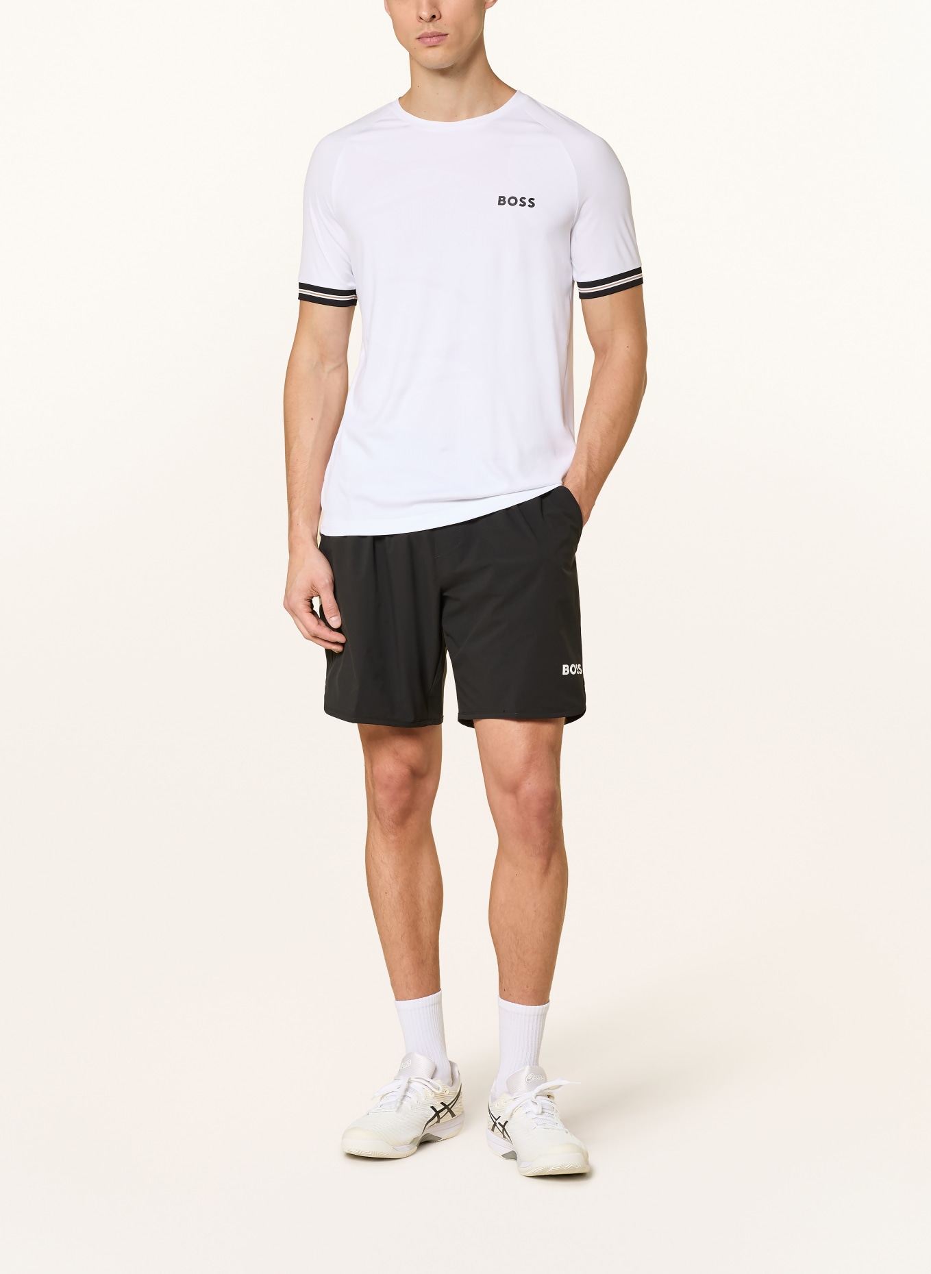 BOSS ACTIVE functional shirt: WHITE