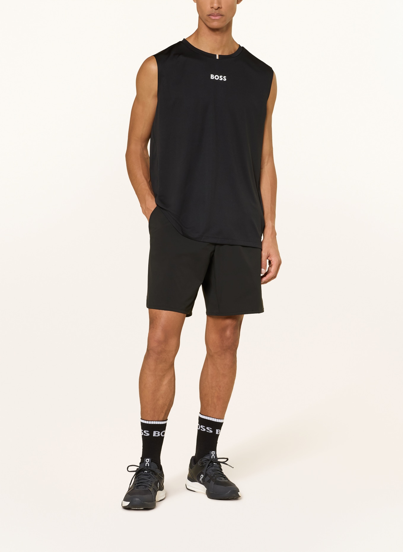 BOSS SERVE Tank Top: BLACK