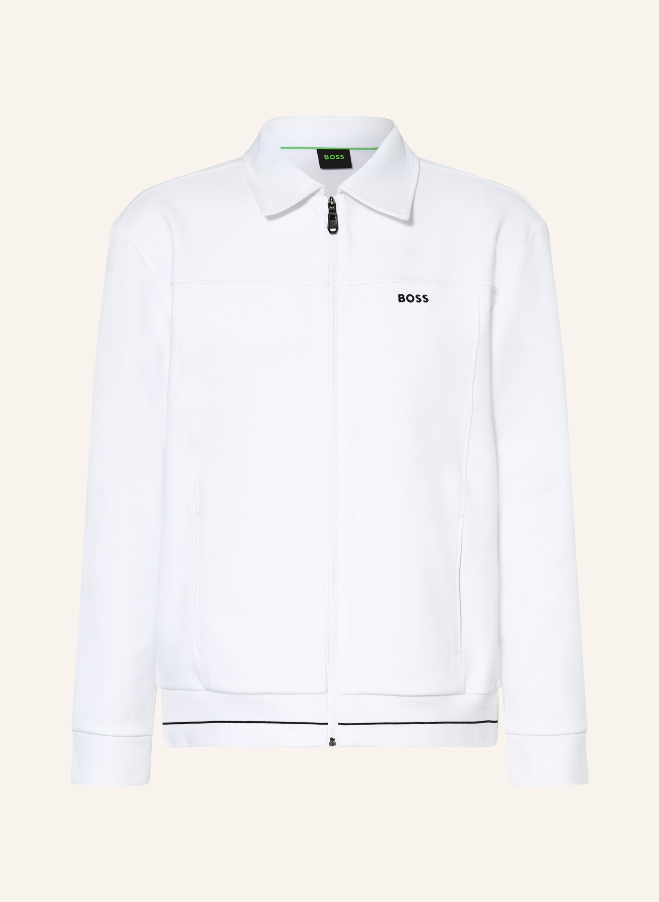 BOSS MEMBER Sweatshirt Jacket: WHITE