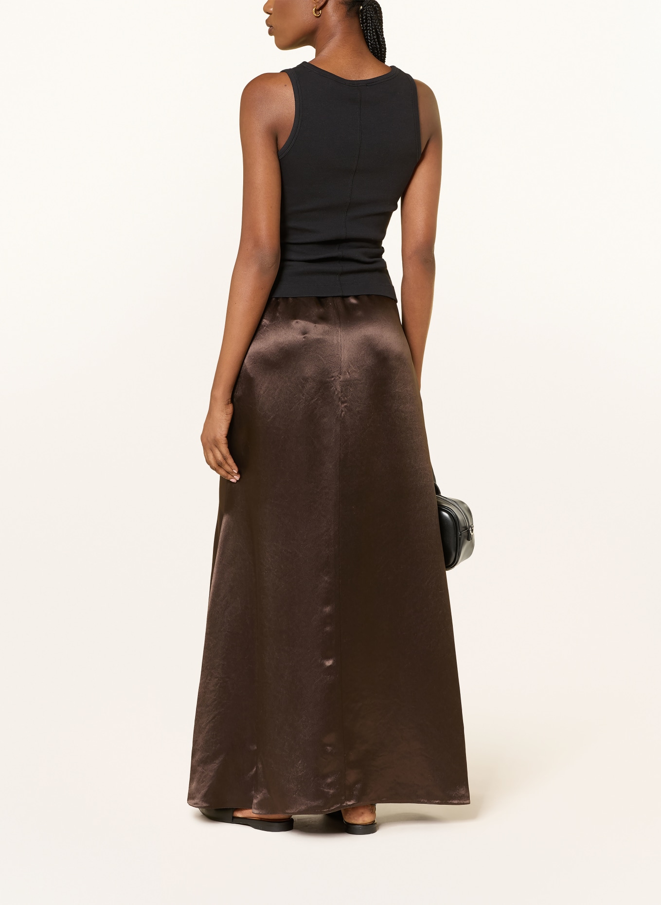 MM by Max Mara Satijnen rok TUONO: MARRON FONCÉ