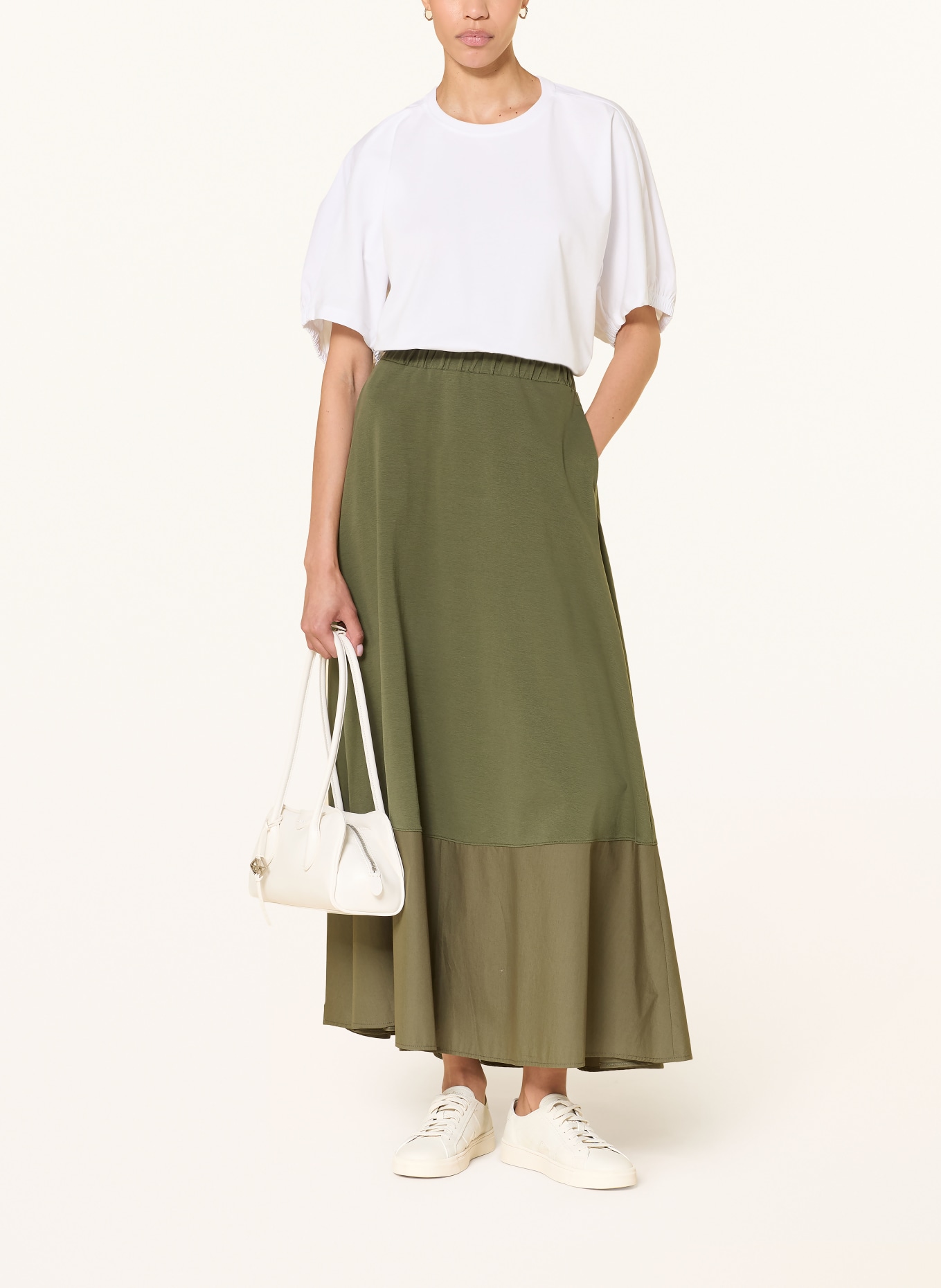 MM by Max Mara T-Shirt CELLULA im Materialmix: WEISS