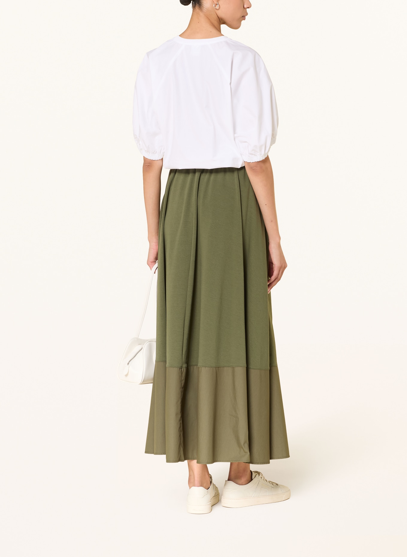 MM by Max Mara T-Shirt CELLULA im Materialmix: WEISS