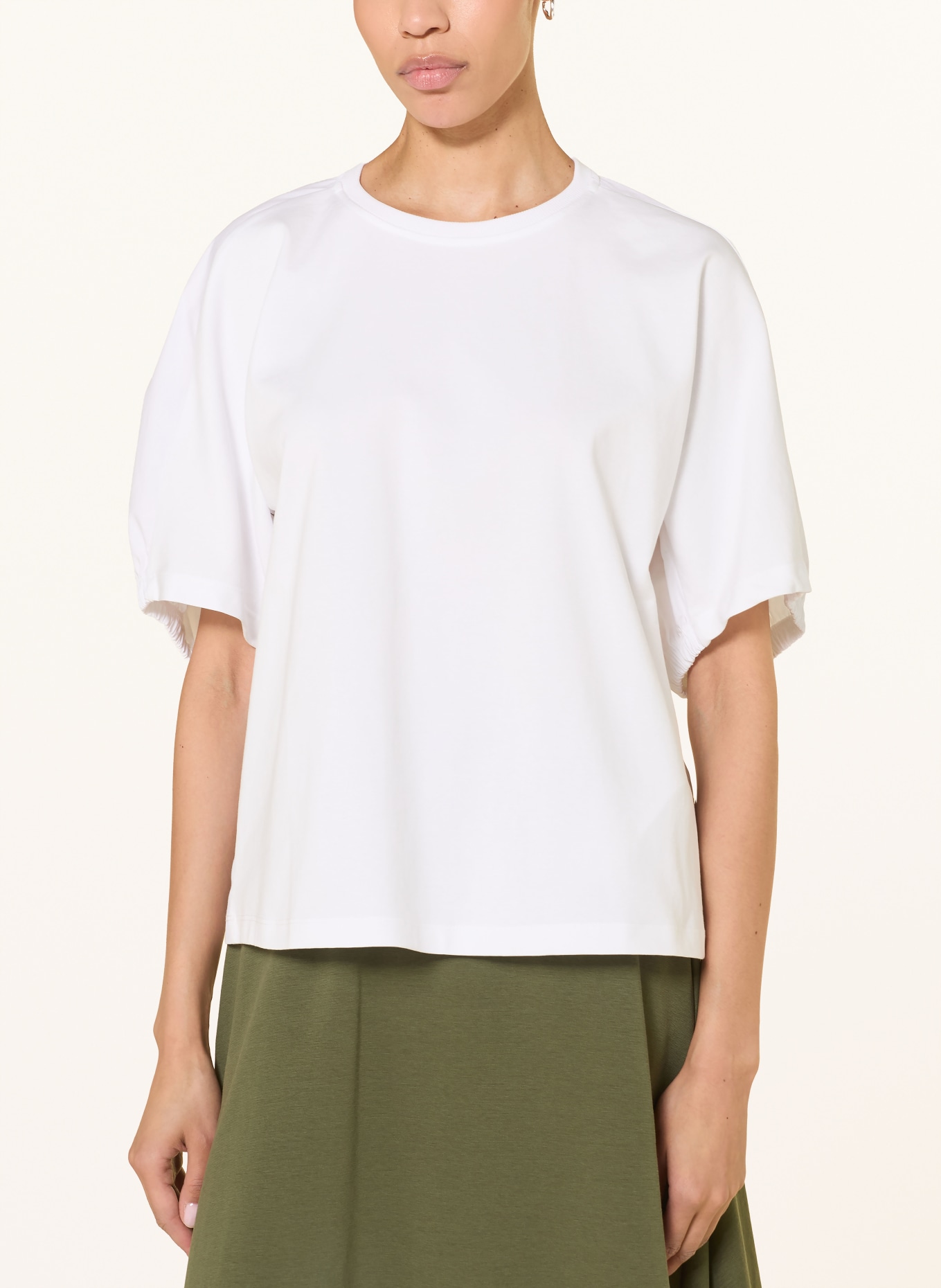 MM by Max Mara T-Shirt CELLULA im Materialmix: WEISS