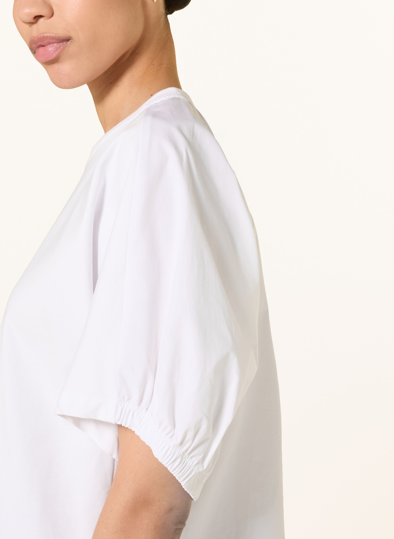 MM by Max Mara T-Shirt CELLULA im Materialmix: WEISS