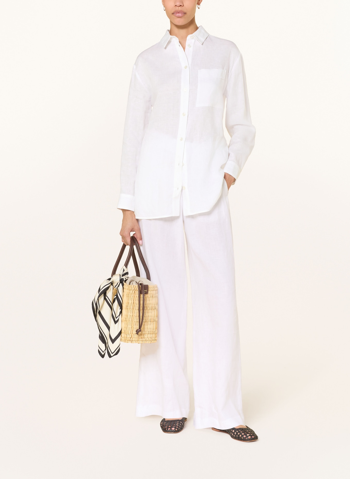 MM by Max Mara Hemdbluse FILO aus Leinen: WEISS