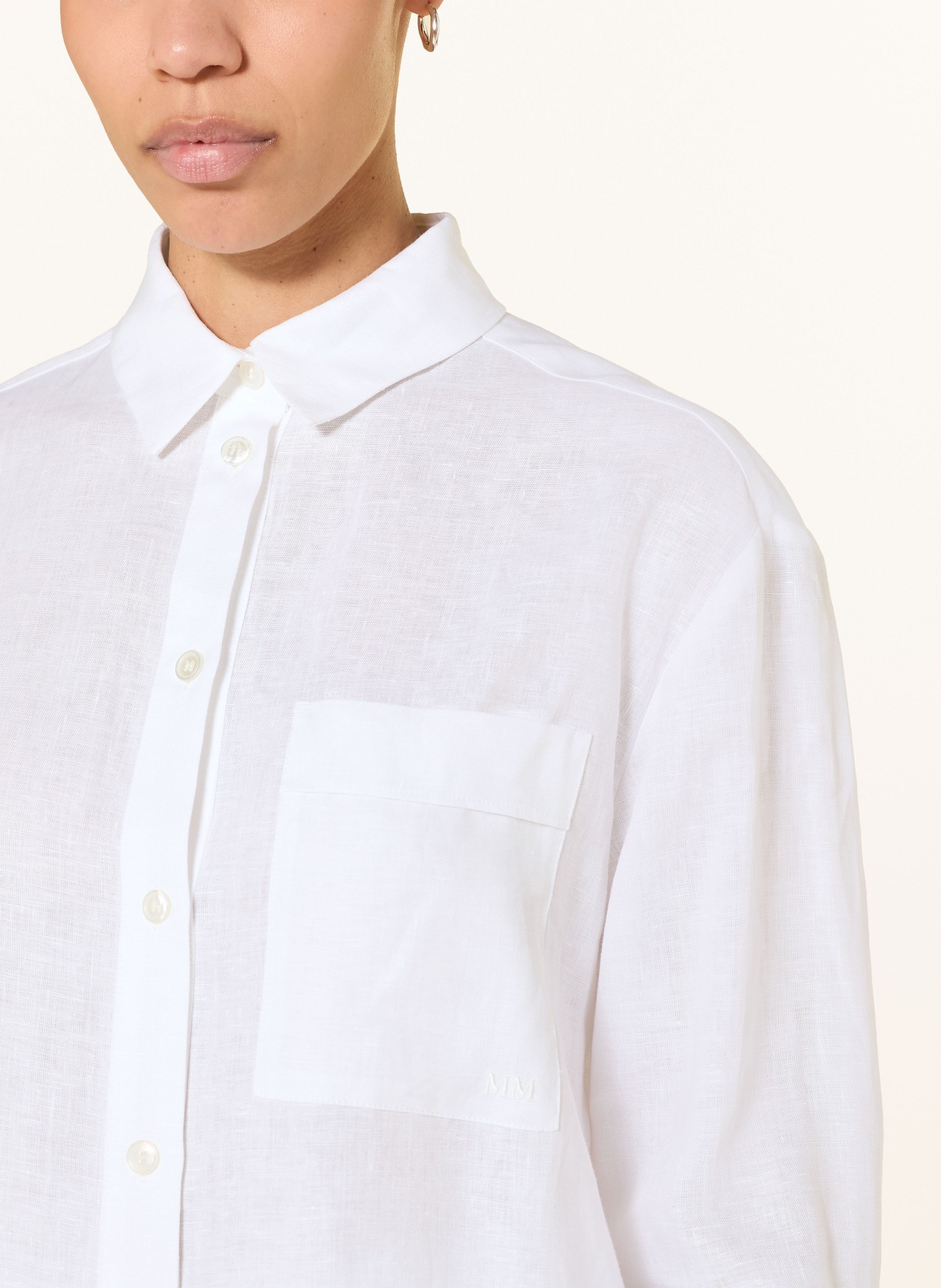 MM by Max Mara Hemdbluse FILO aus Leinen: WEISS