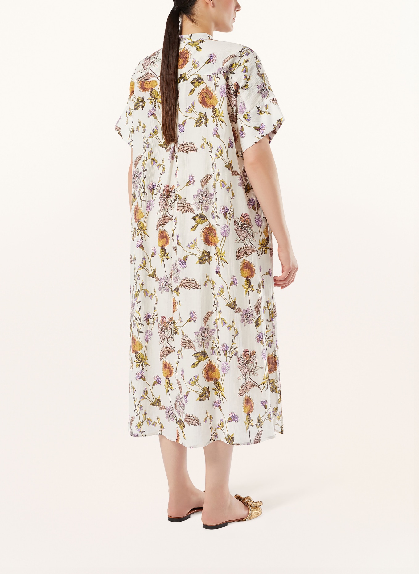 MARINA RINALDI SOTTO dress: WHITE / PURPLE / GREEN