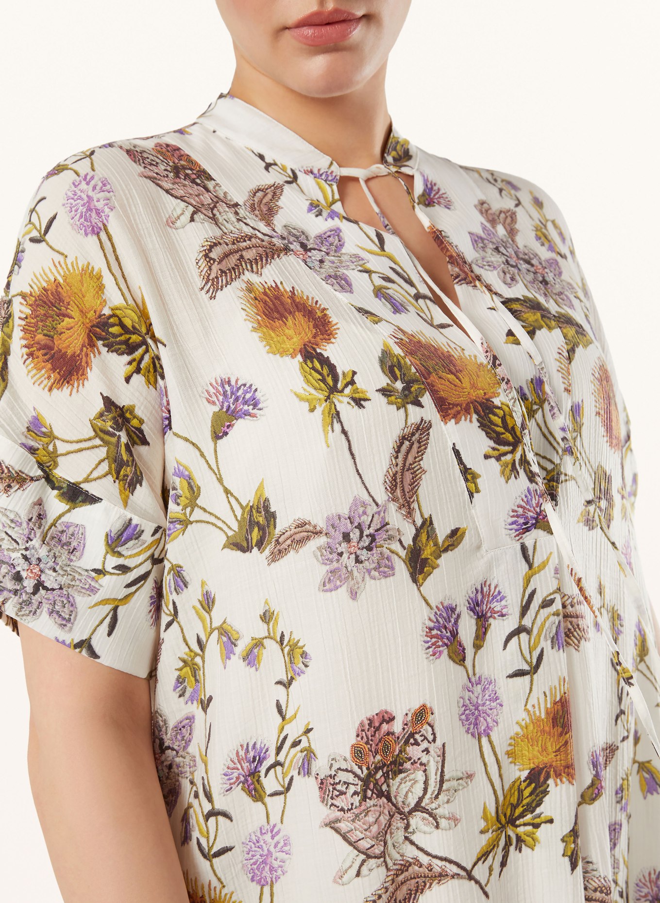 MARINA RINALDI SOTTO dress: WHITE / PURPLE / GREEN