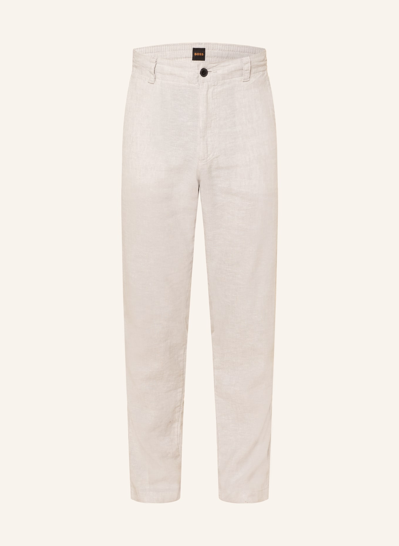 BOSS Leinenchino SANDERSON Regular Fit: HELLGRAU