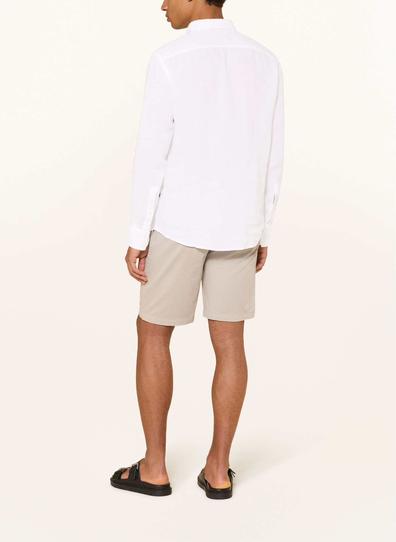 BOSS Linnen overhemd RELEGANT Regular Fit: WIT