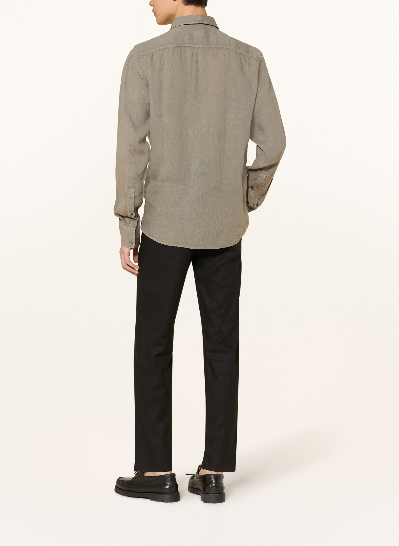 BOSS Leinenhemd RELEGANT Regular Fit: DUNKELGRAU