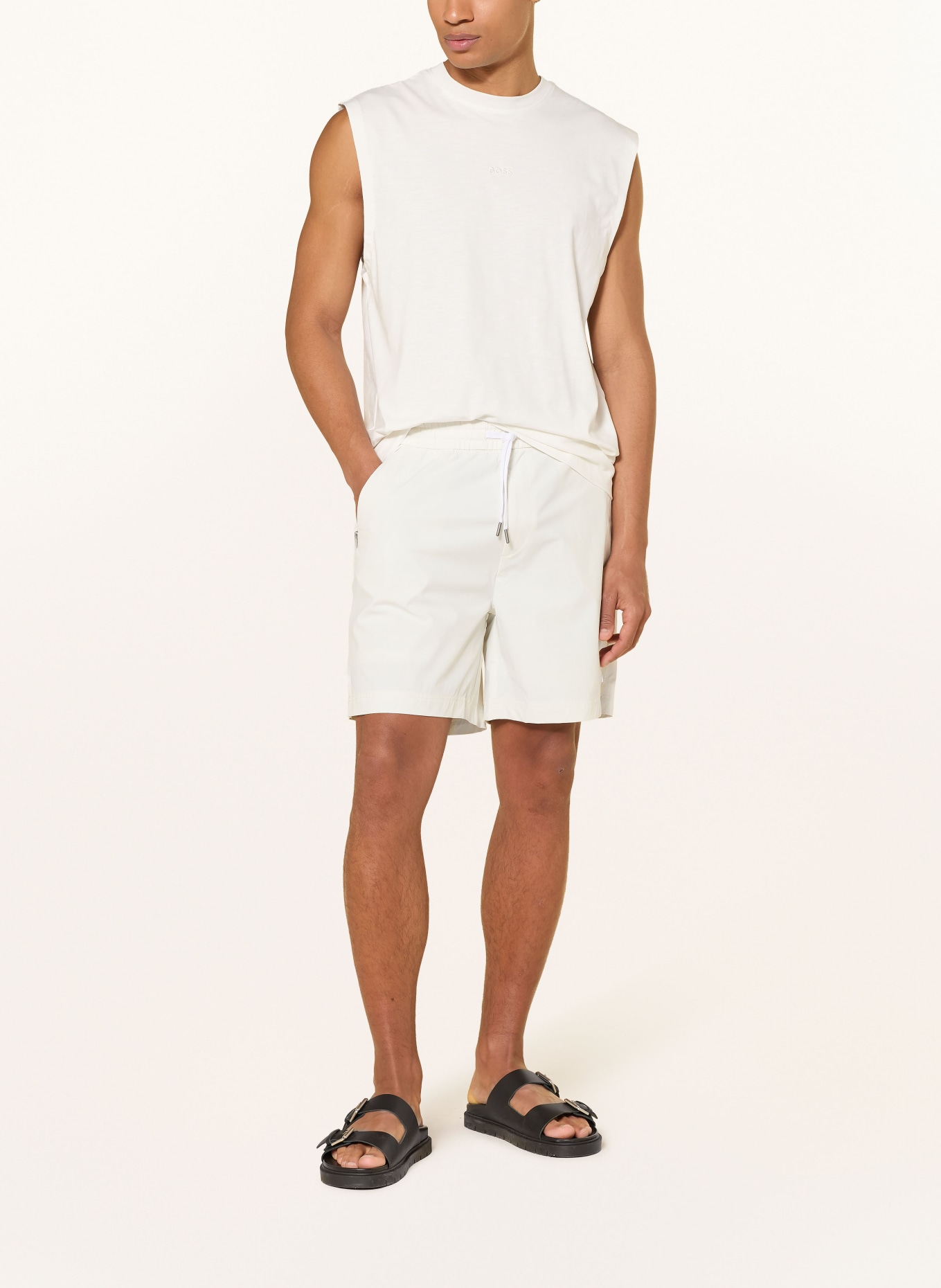BOSS Shorts FISHER im Jogging-Stil Relaxed Fit: CREME