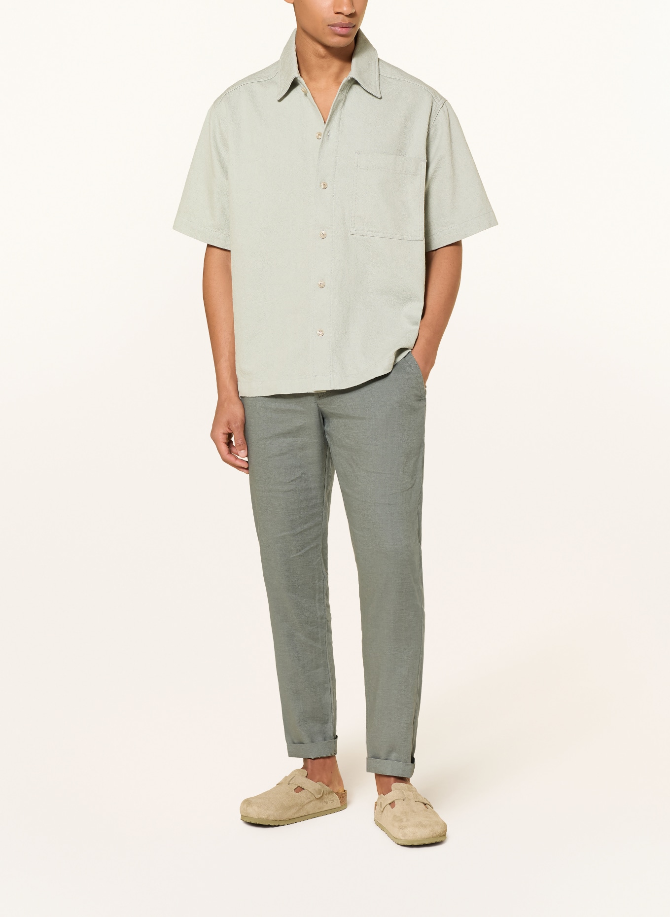 BOSS Kortmouwenhemd LAPOU Comfort Fit: MINT