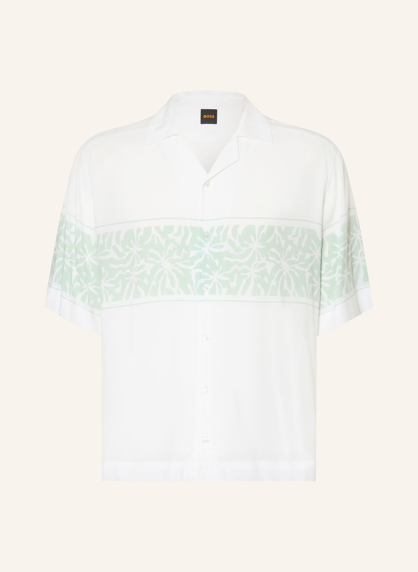 BOSS Resorthemd LAPISY Relaxed Fit: WIT / MINT