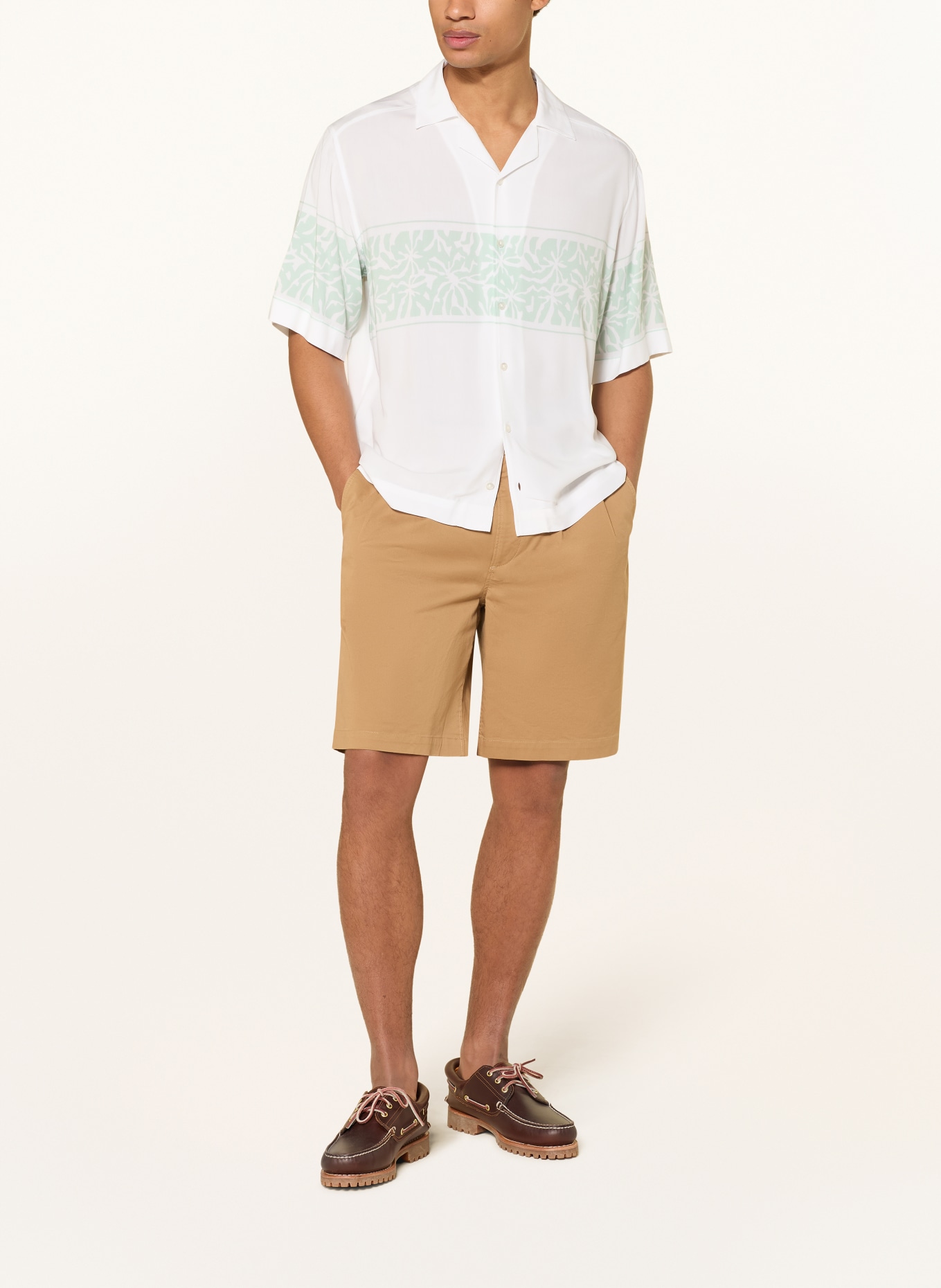 BOSS Resorthemd LAPISY Relaxed Fit: WIT / MINT