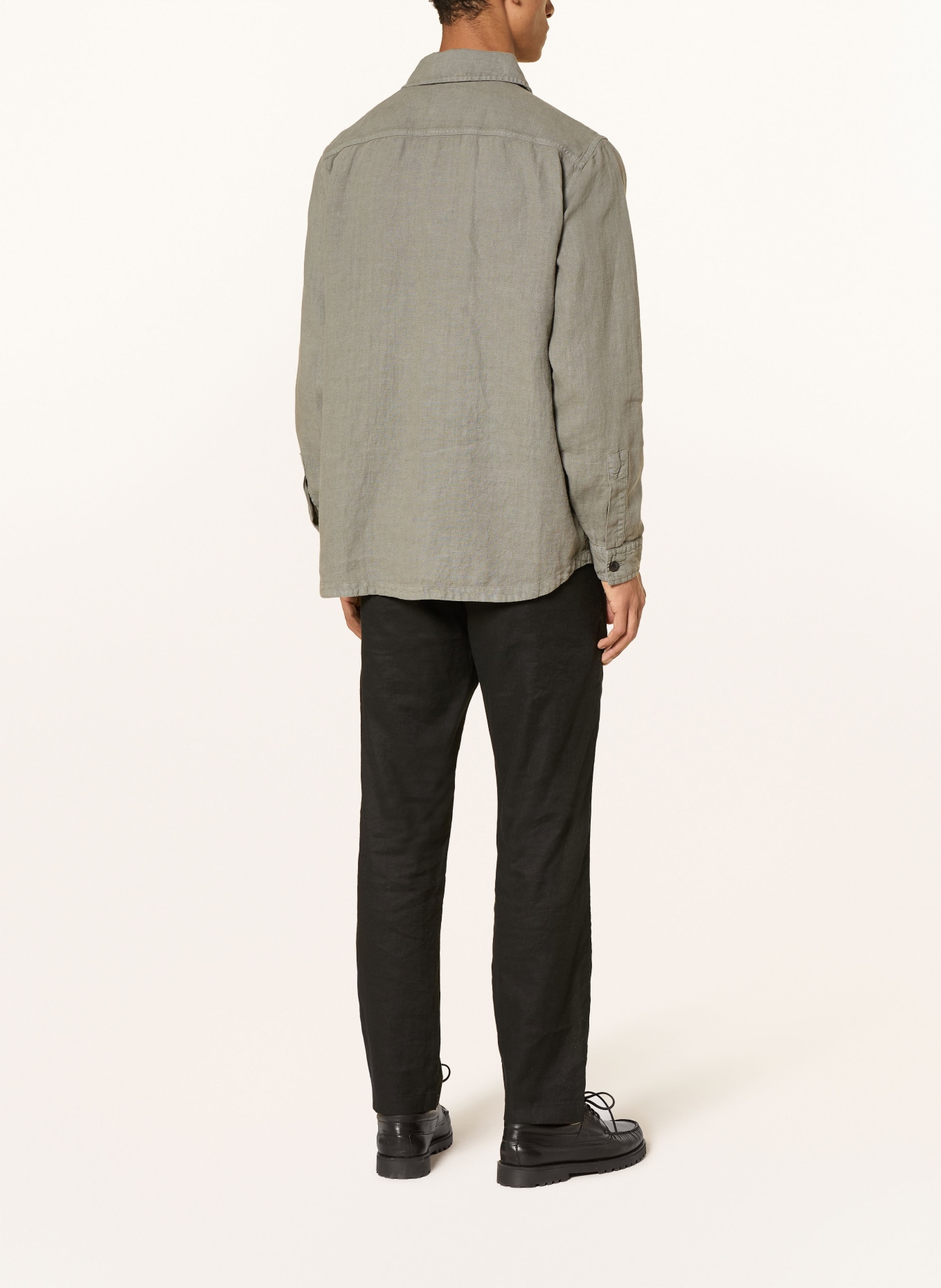 BOSS Leinenhemd LOCKY Comfort Fit: DUNKELGRAU