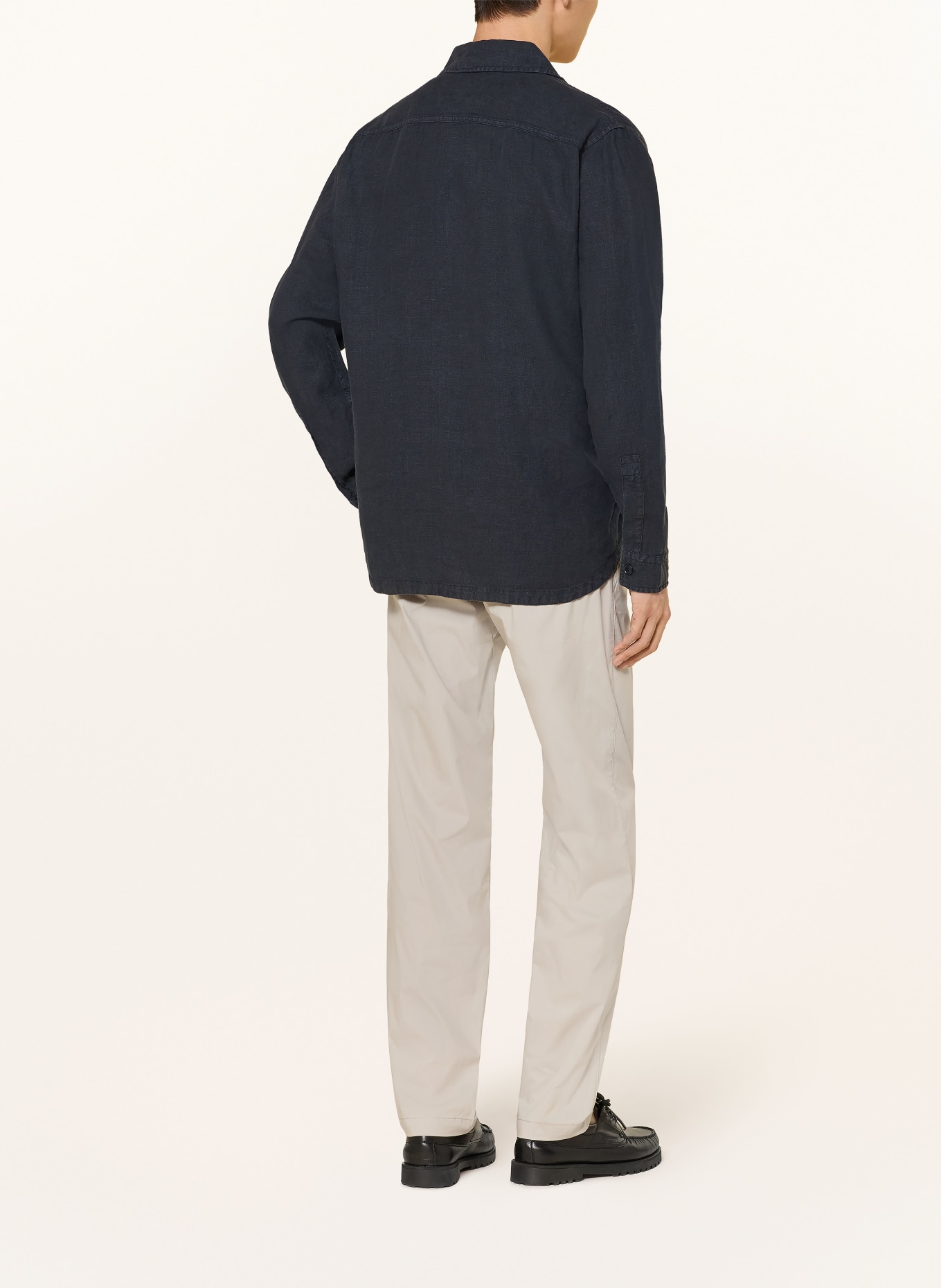 BOSS Leinenhemd LOCKY Comfort Fit: DUNKELBLAU