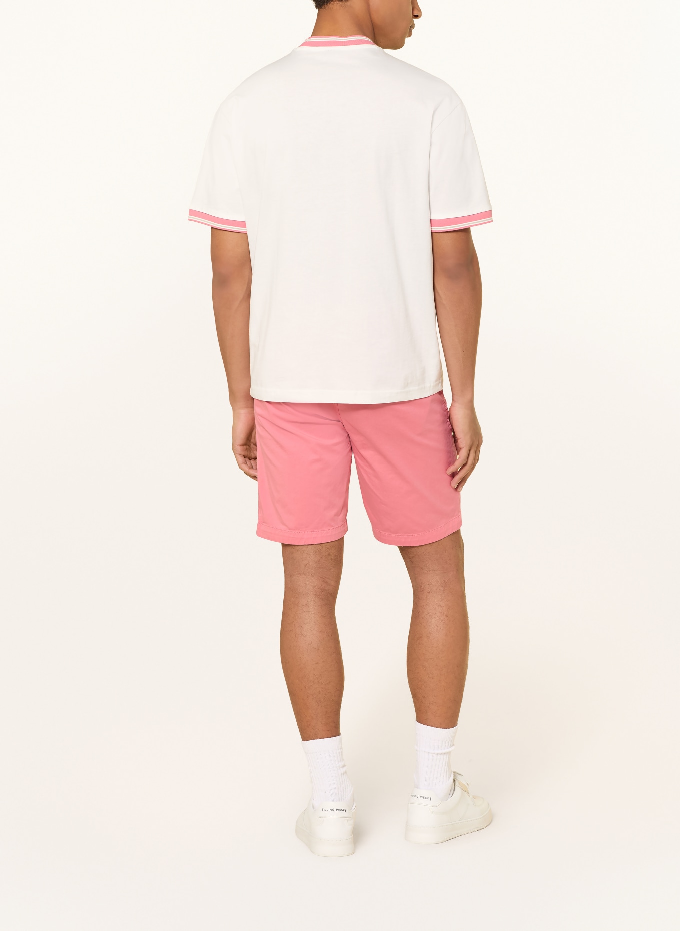 BOSS T-shirt BLOCKS: CRÈME / ROZE