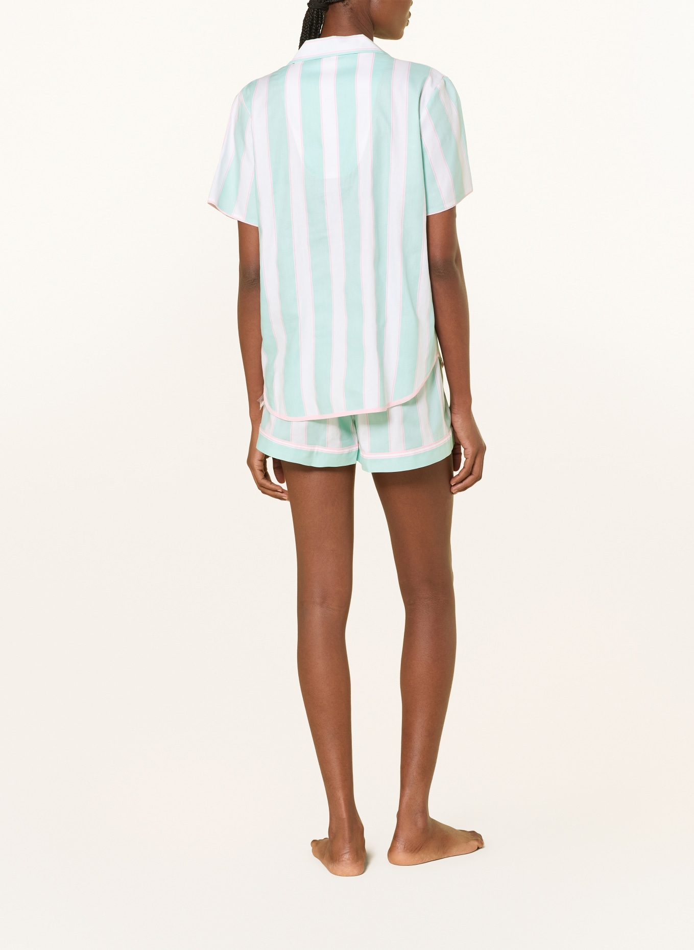 cyberjammies Slaaphemd FRANCESCA: MINT / ROSE CLAIR / WIT